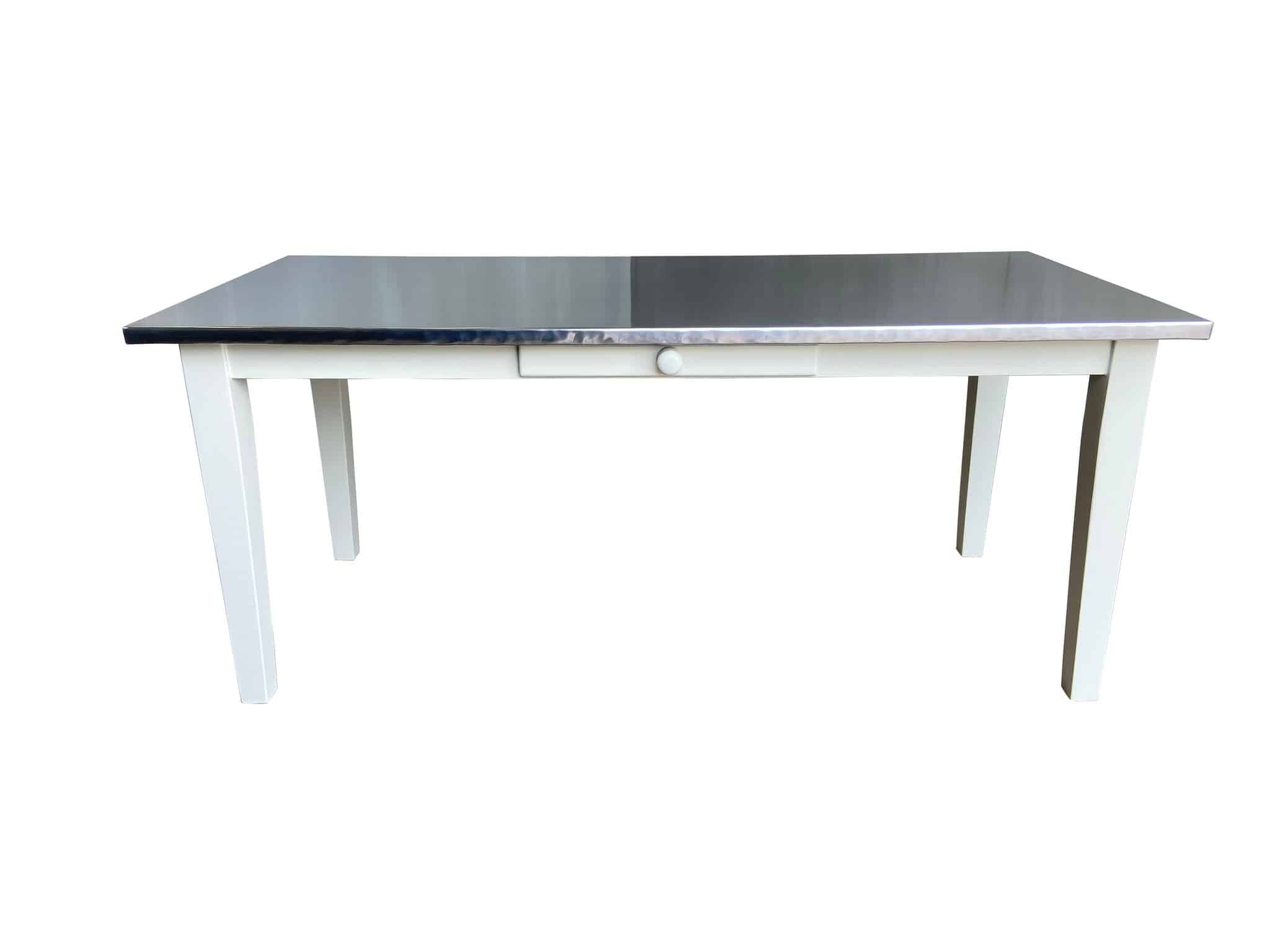 Handmade Natural Zinc Top Desktop Table