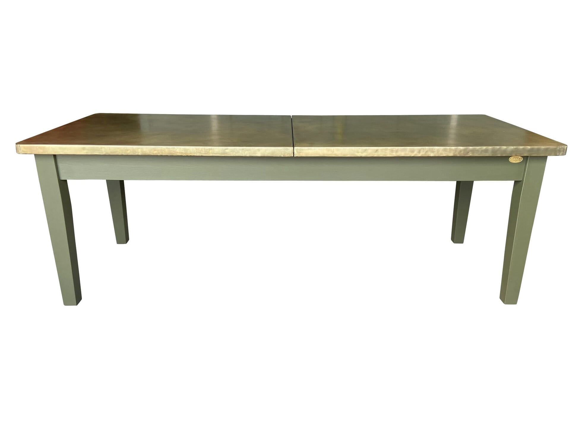 Handmade Antiqued Brass Kitchen Table With Detachable Legs - D2025