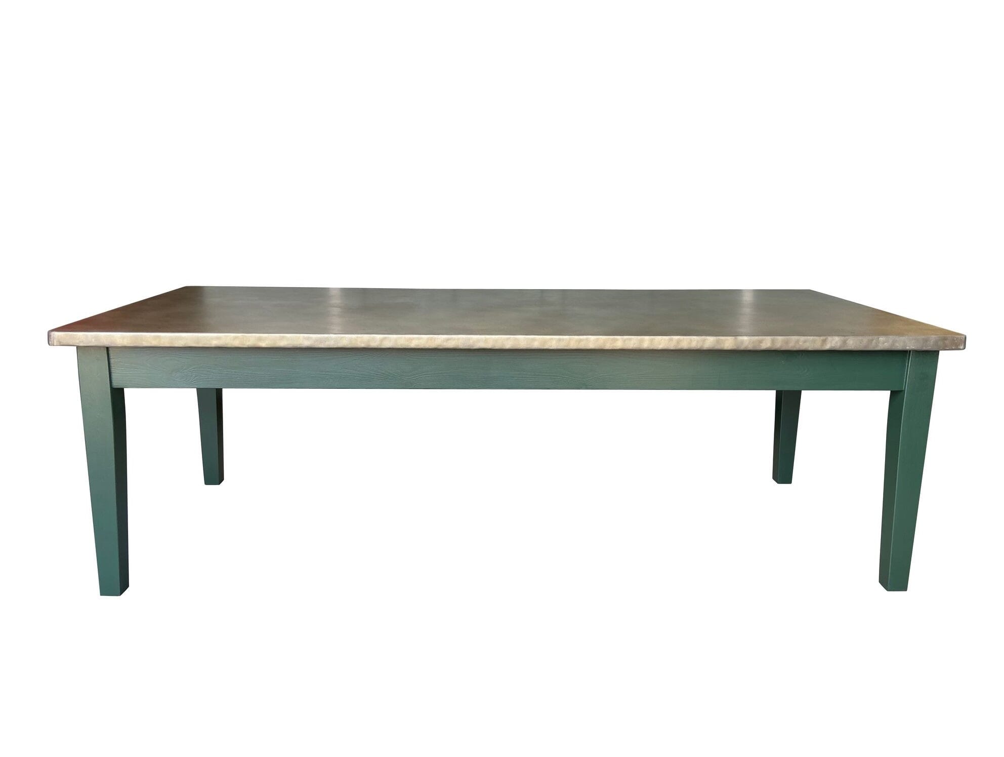 Bespoke Antique Zinc Top Dining / Kitchen Table - D2026