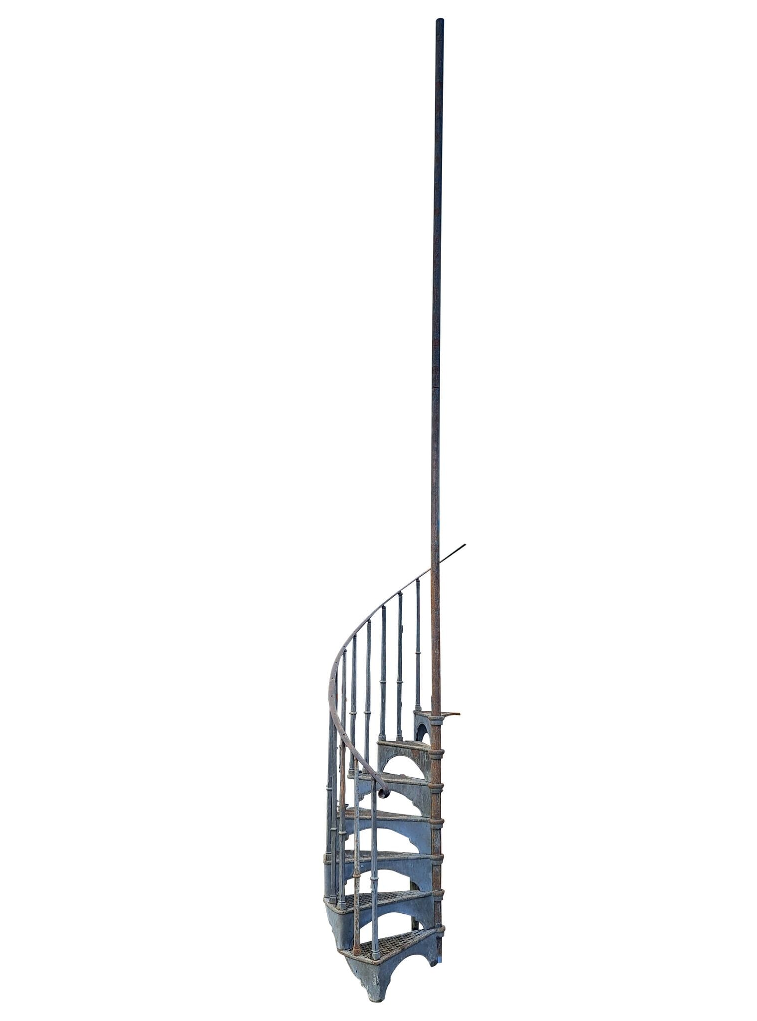Reclaimed Double H & C Davis Cast Iron Spiral Staircase - 9724
