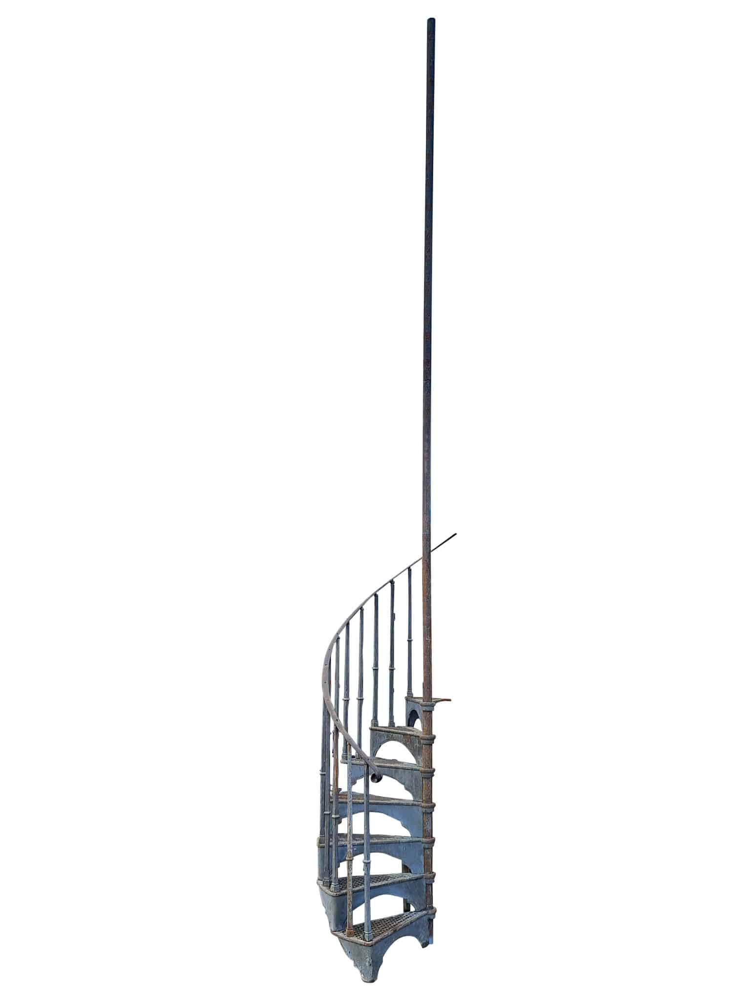 Reclaimed Double H & C Davis Cast Iron Spiral Staircase