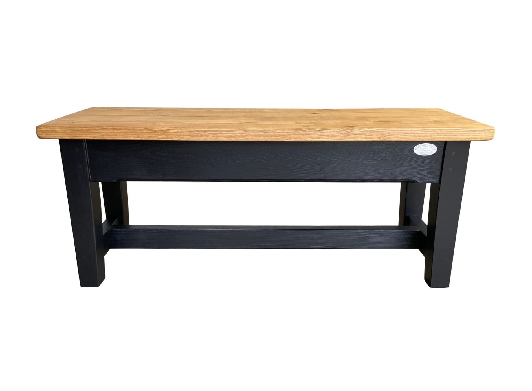 Reclaimed Handmade Painted Pine Plank Top Bench - D2041