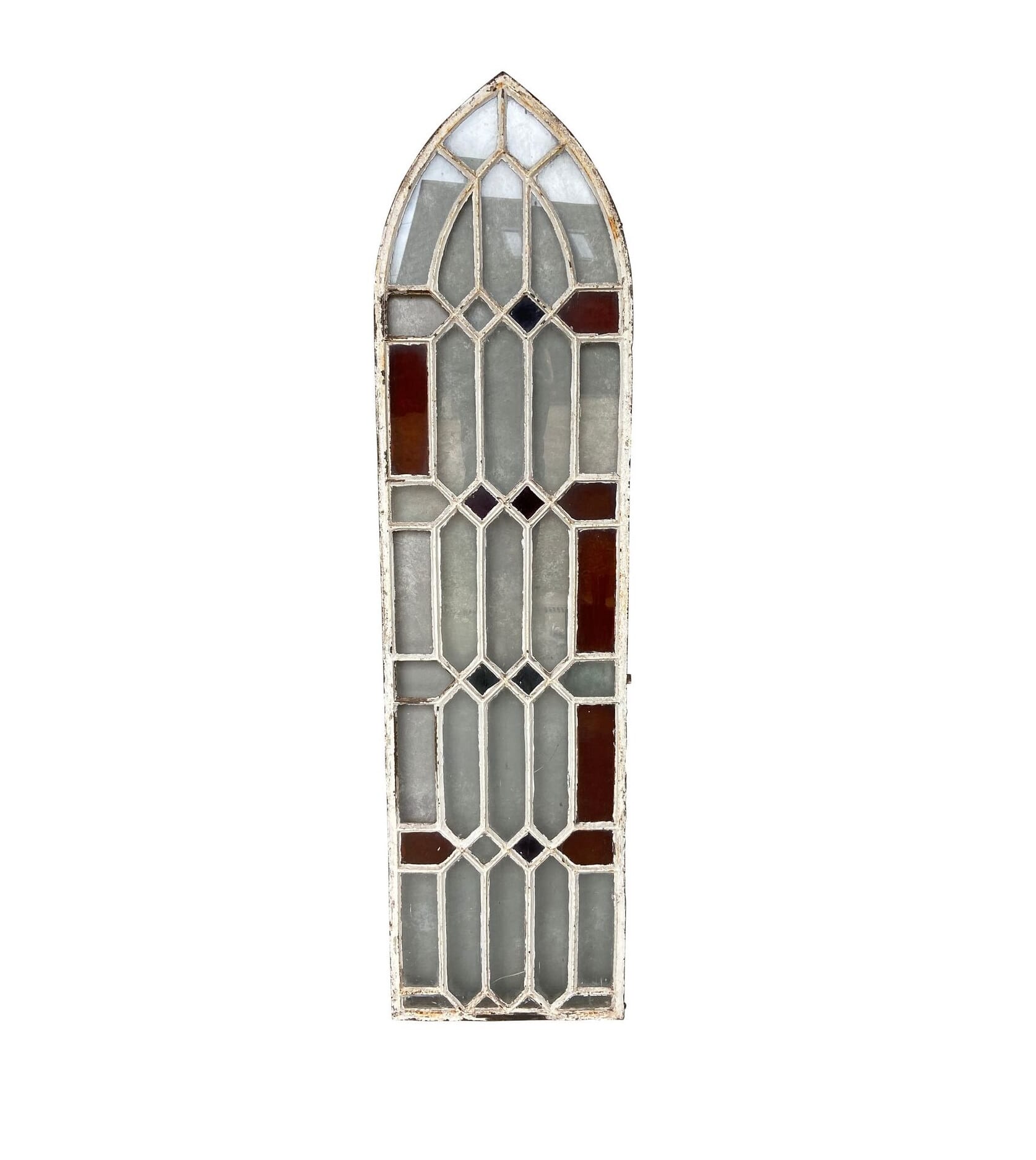 Antique Reclaimed Old Cast Iron Gothic Window Frame - 9820A/Z5
