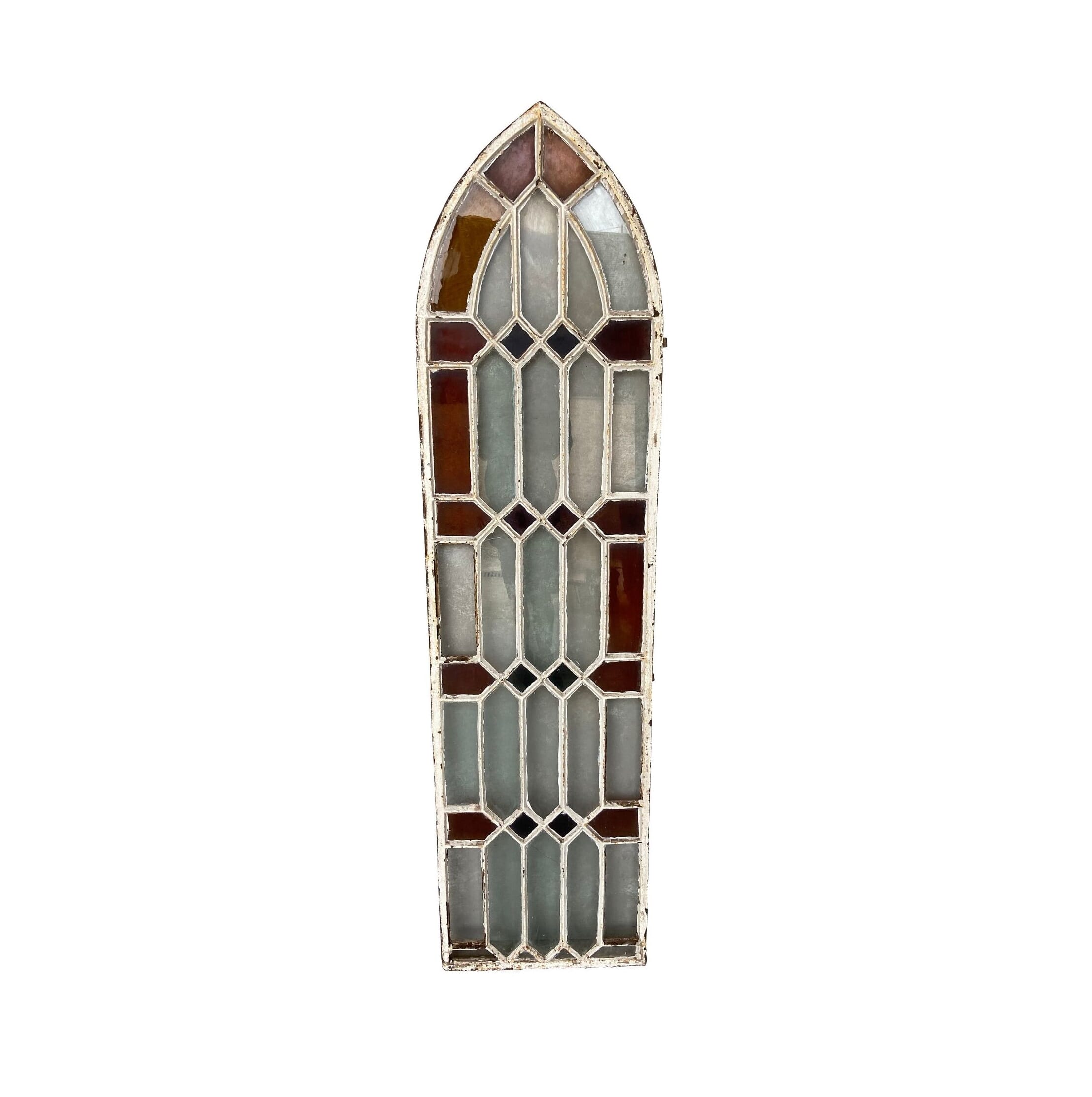 Reclaimed Antique Old Cast Iron Gothic Window Frame - 9820C/Z7
