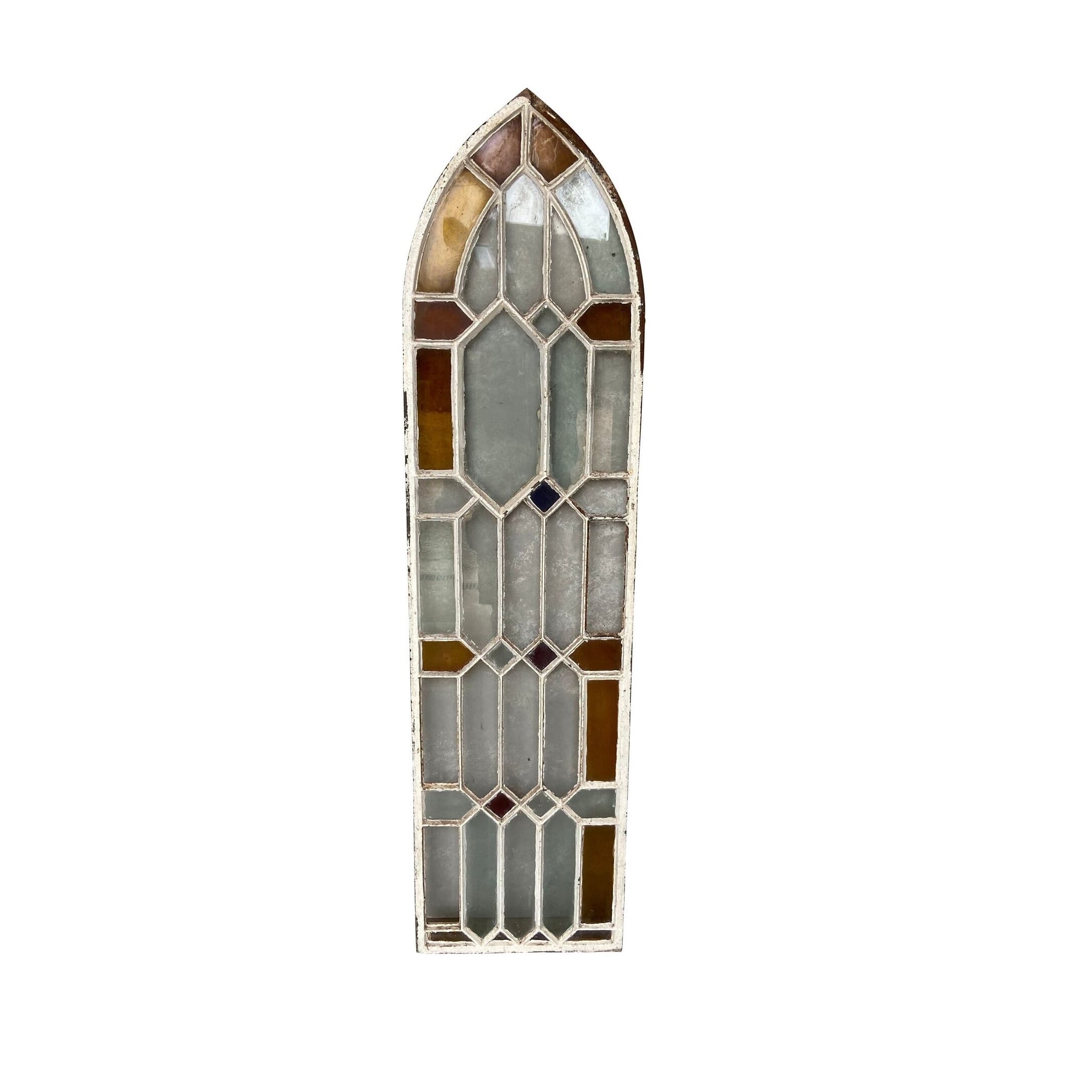 Reclaimed Old Genuine Cast Iron Gothic Window Frame - 9820D/Z8
