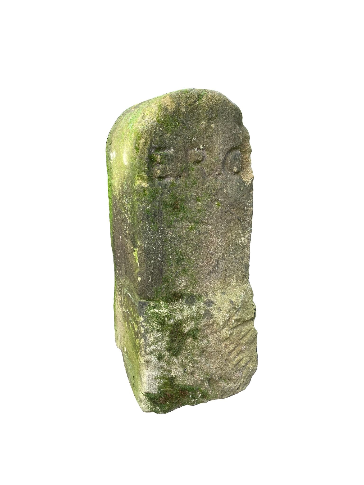 Original Hand Carved Boundary Stone Marker - 9816/Z2