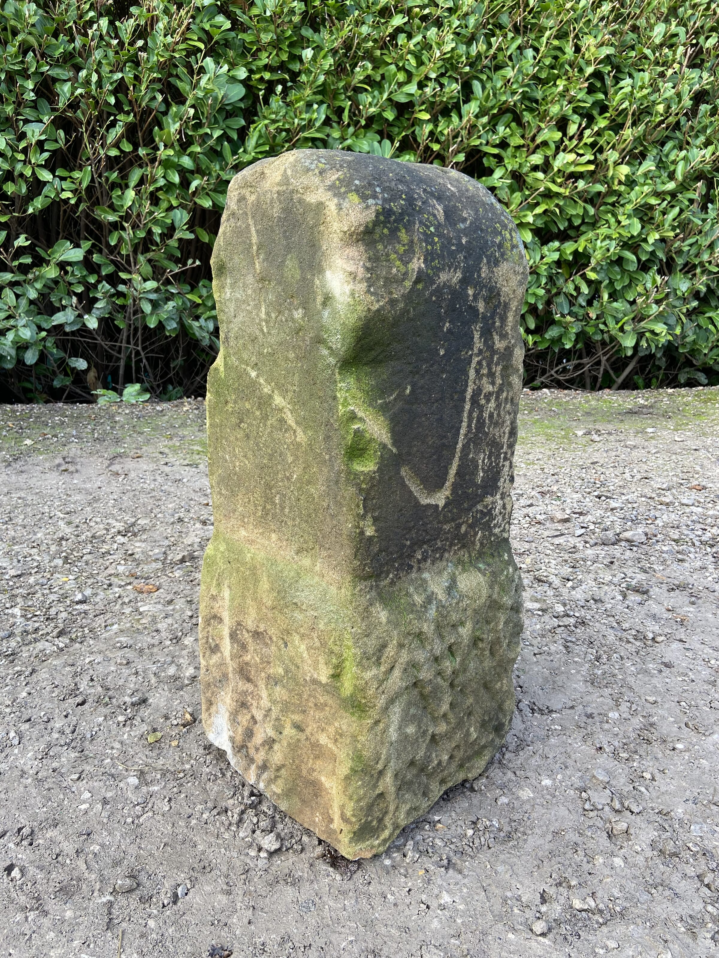 Hand Carved Original Boundary Stone Marker