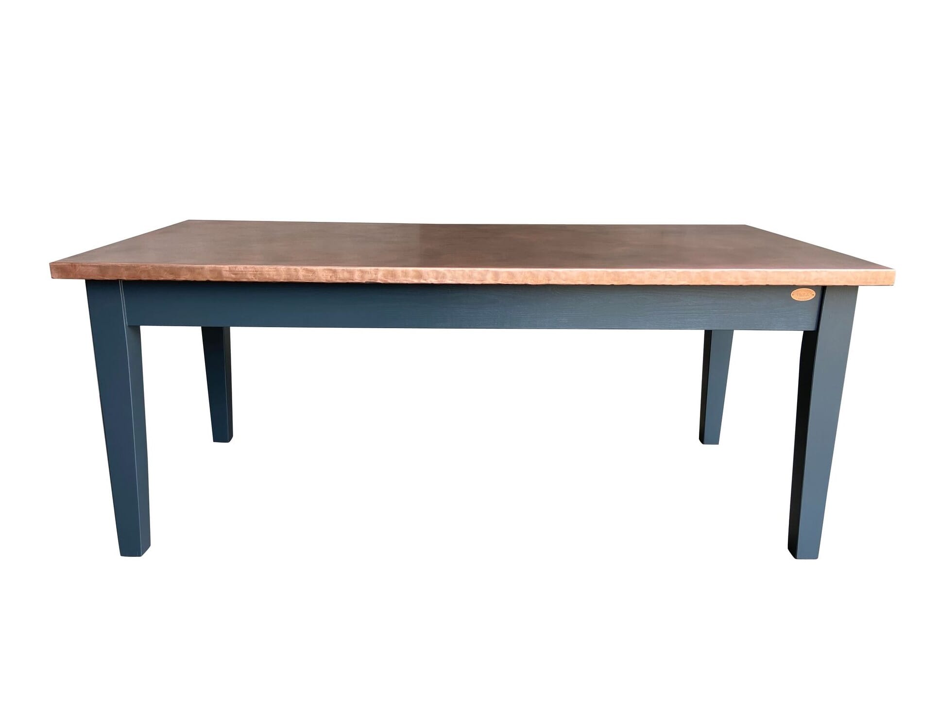 Bespoke Dining Copper Top Table With Painted Base - D2045