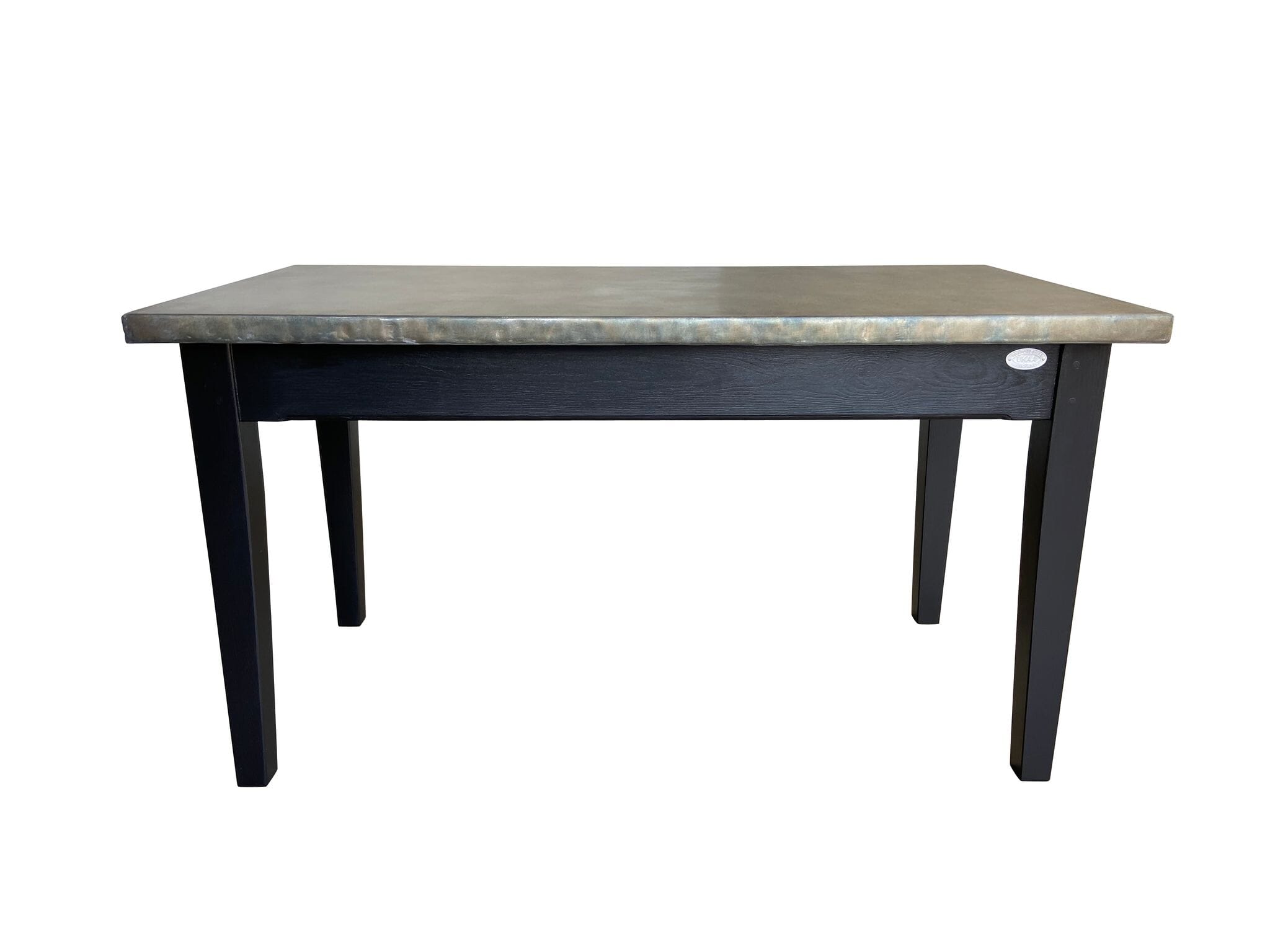 Antique Zinc Top Industrial Kitchen Handmade Table - D2039