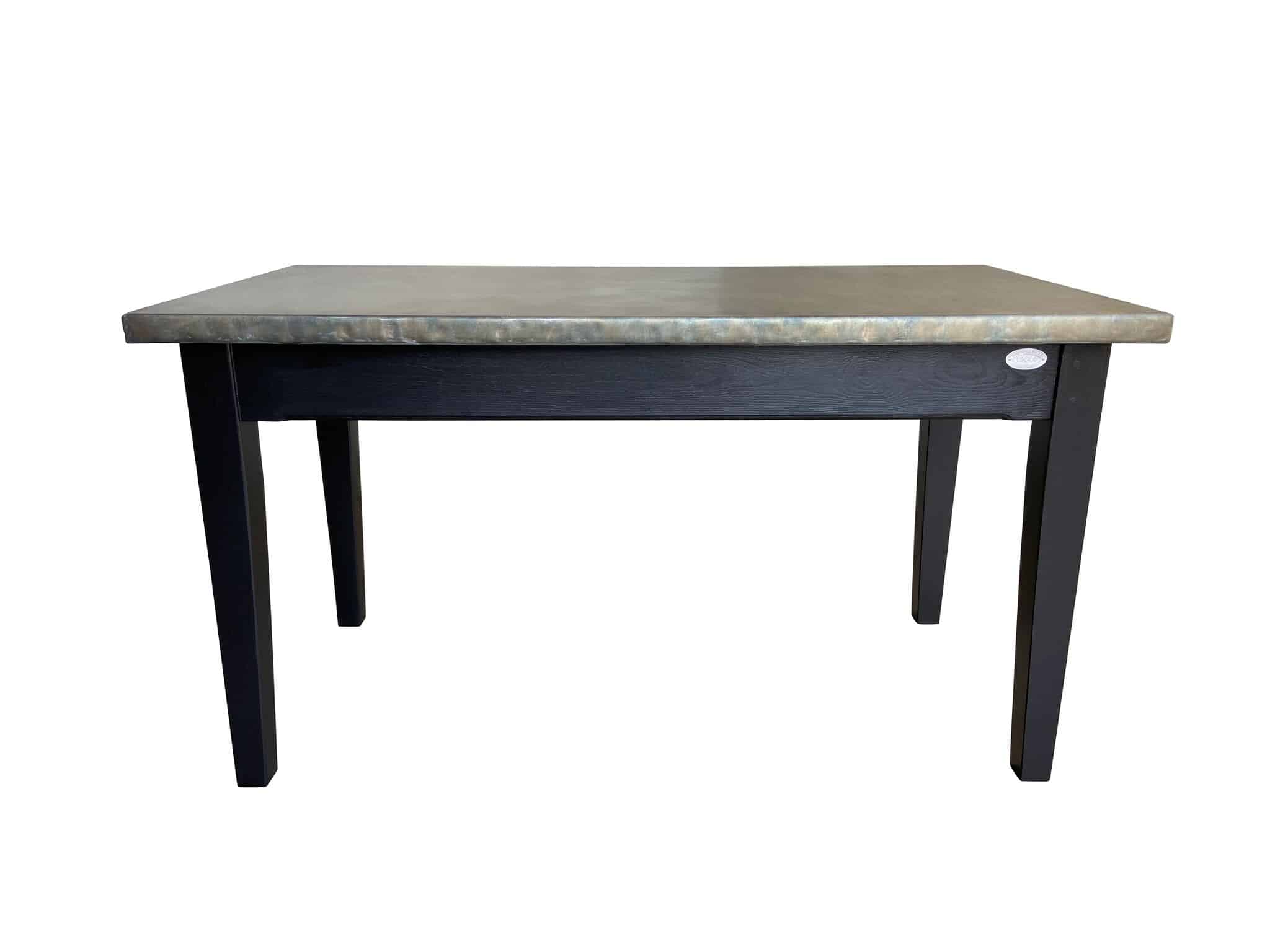 Antique Zinc Top Industrial Kitchen Handmade Table