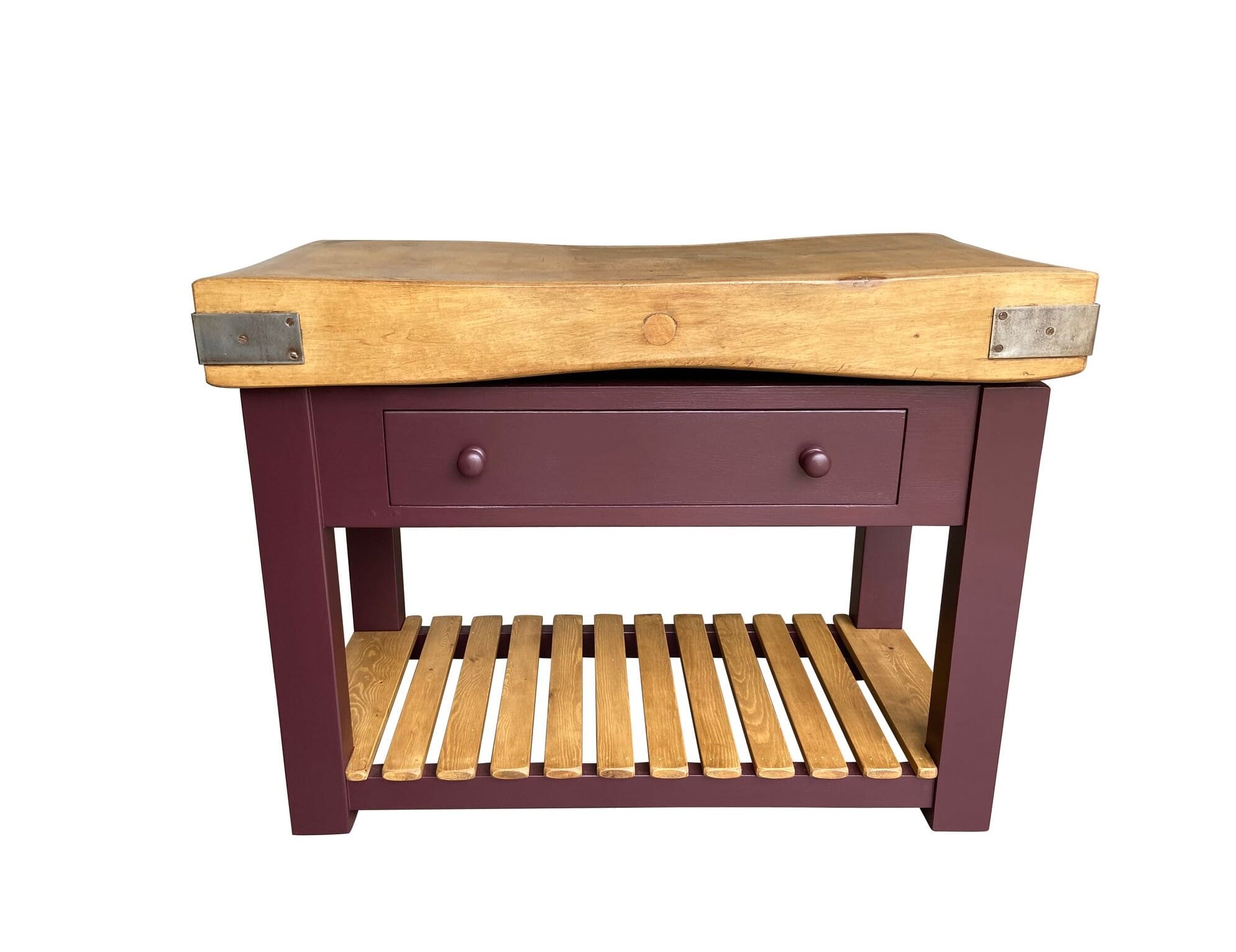 Original Maple Chopping Block on Bespoke Painted Base  - D2048