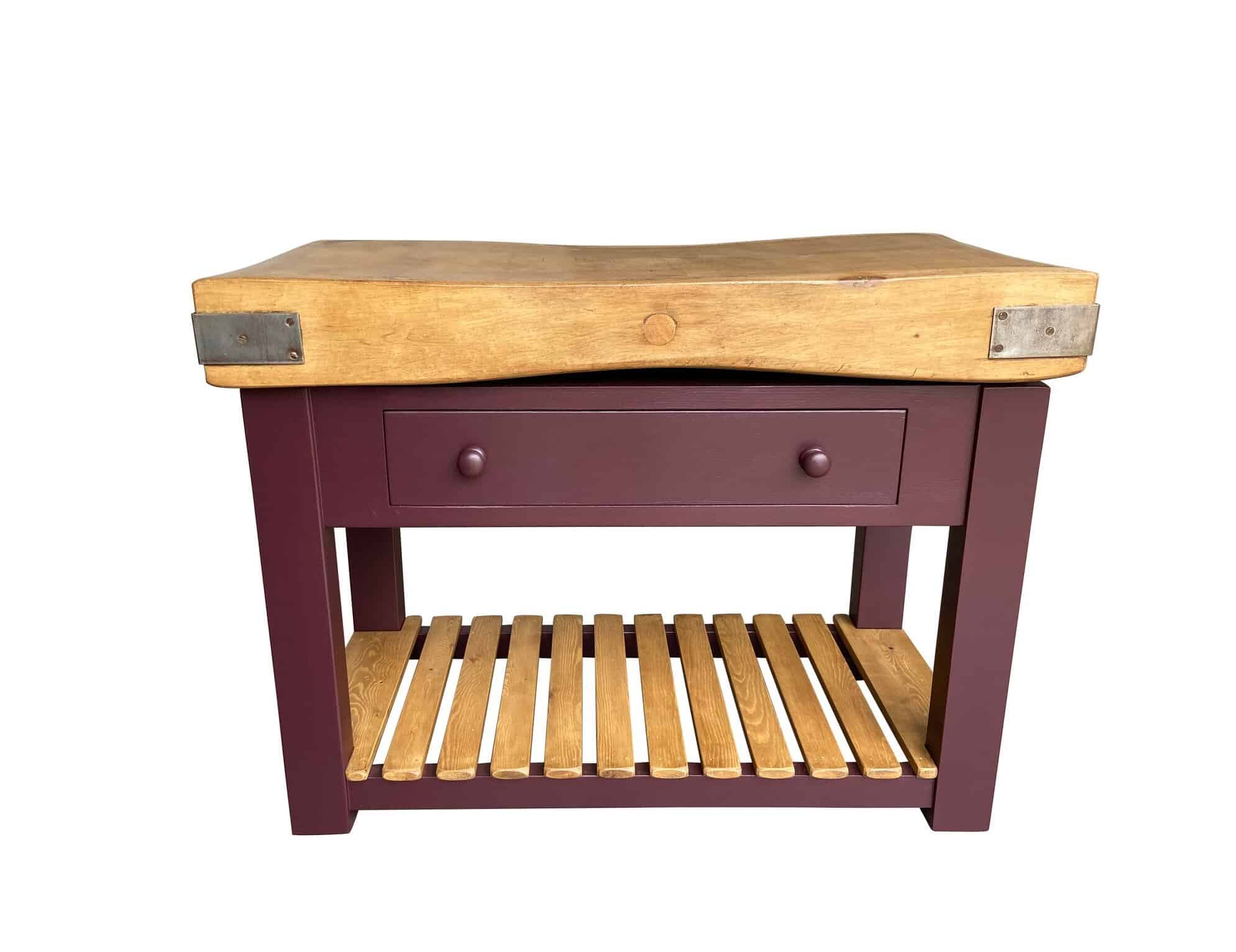 Original Maple Chopping Block on Bespoke Painted Base