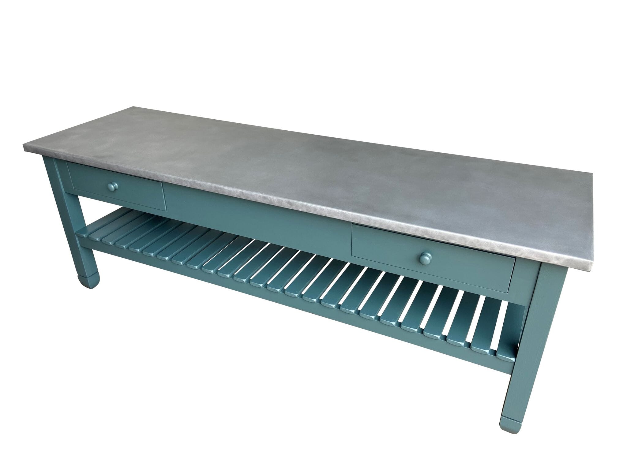 Bespoke Large Zinc Kitchen Unit With Drawers - D2051