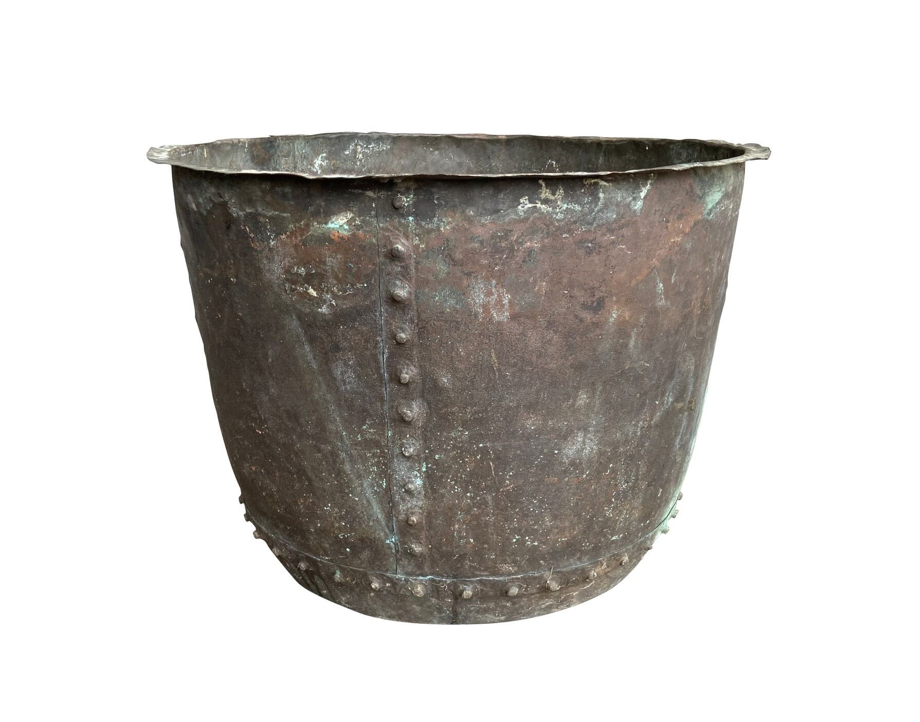 Original Large Victorian Outdoor Copper Garden Planter / Pot - 9765