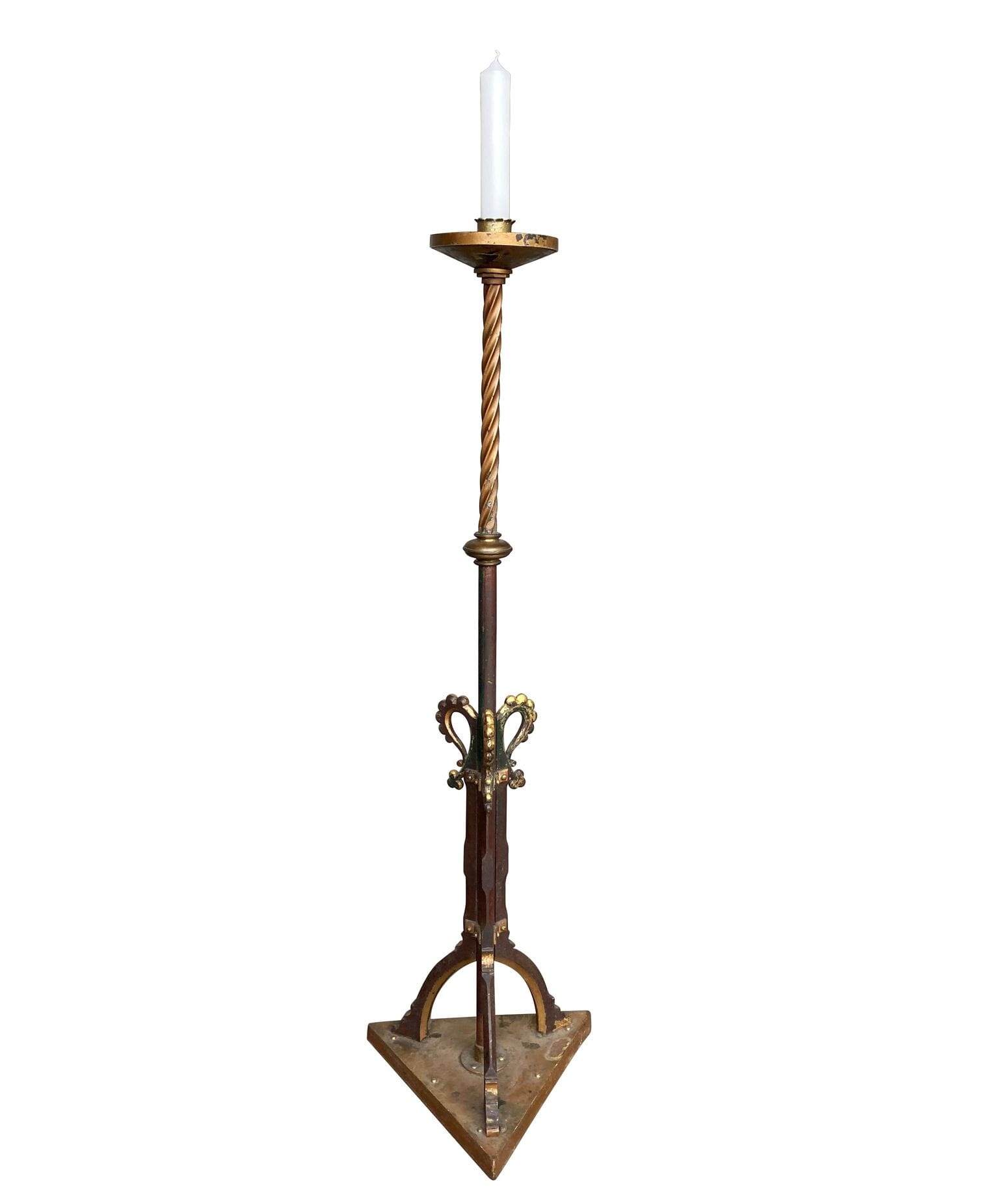 Rare Large Victorian Gothic Revival Easter Candlestick - 9762