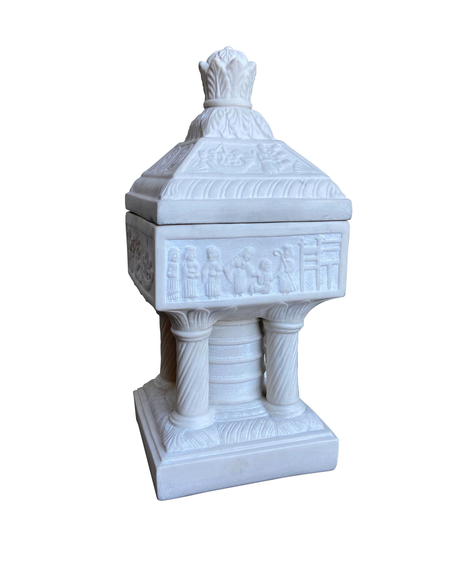 Miniature Antique Travelling Antique Church Font - 9770