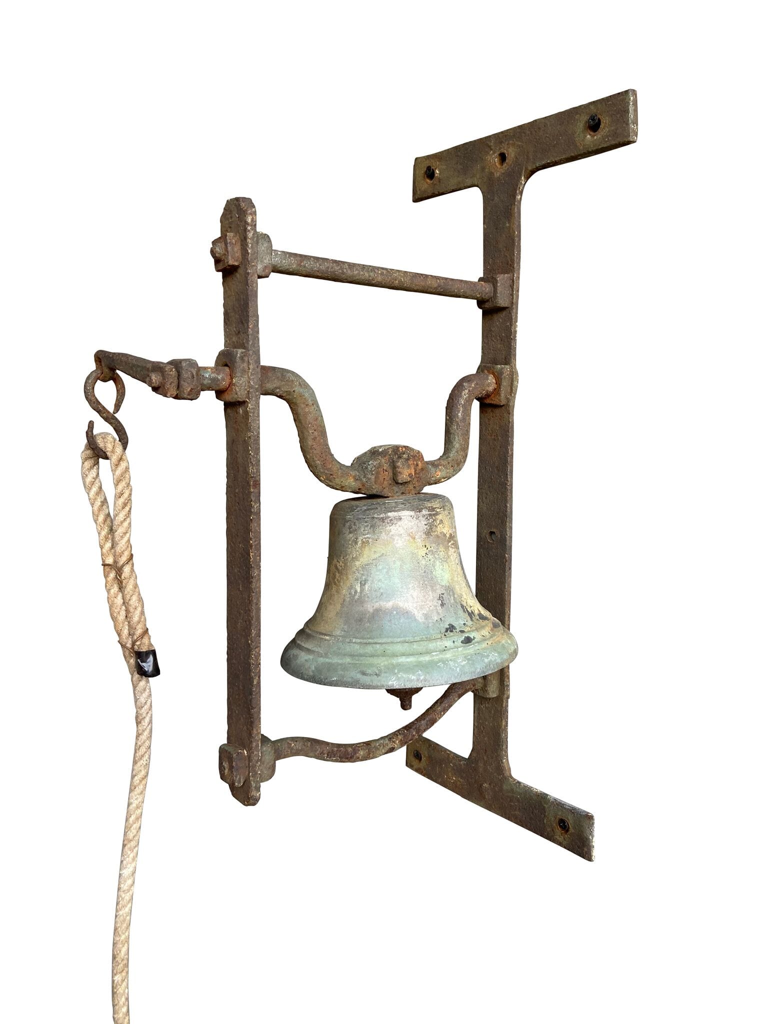 Victorian Wall Mounted Bronze Calling Bell With Sally Rope - 9780