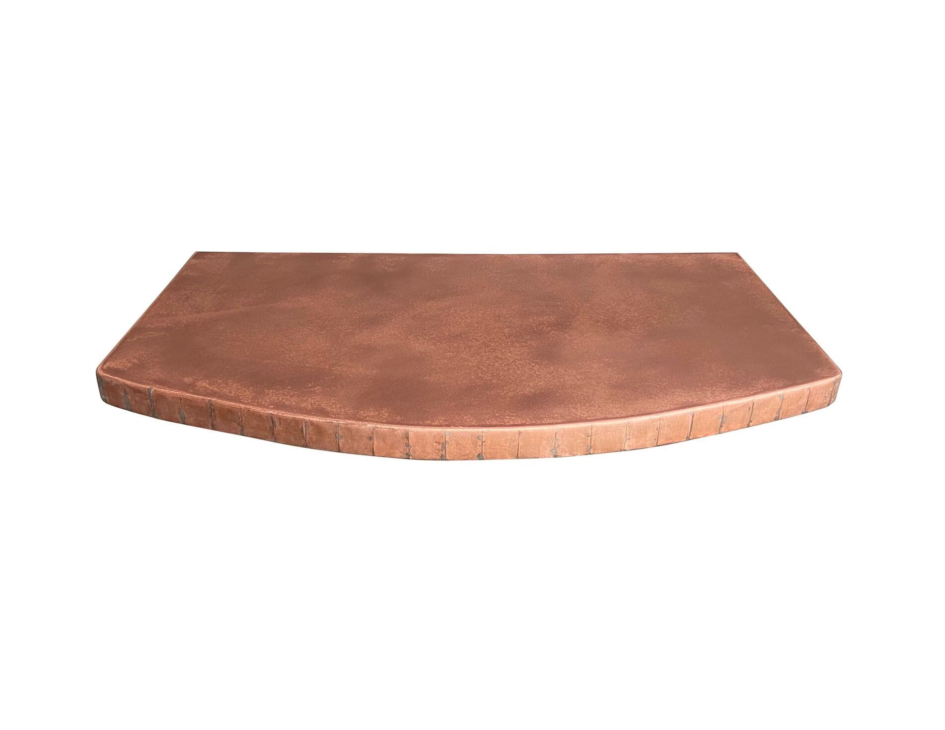 Bespoke Antique Curved Copper Kitchen Worktop - D2063