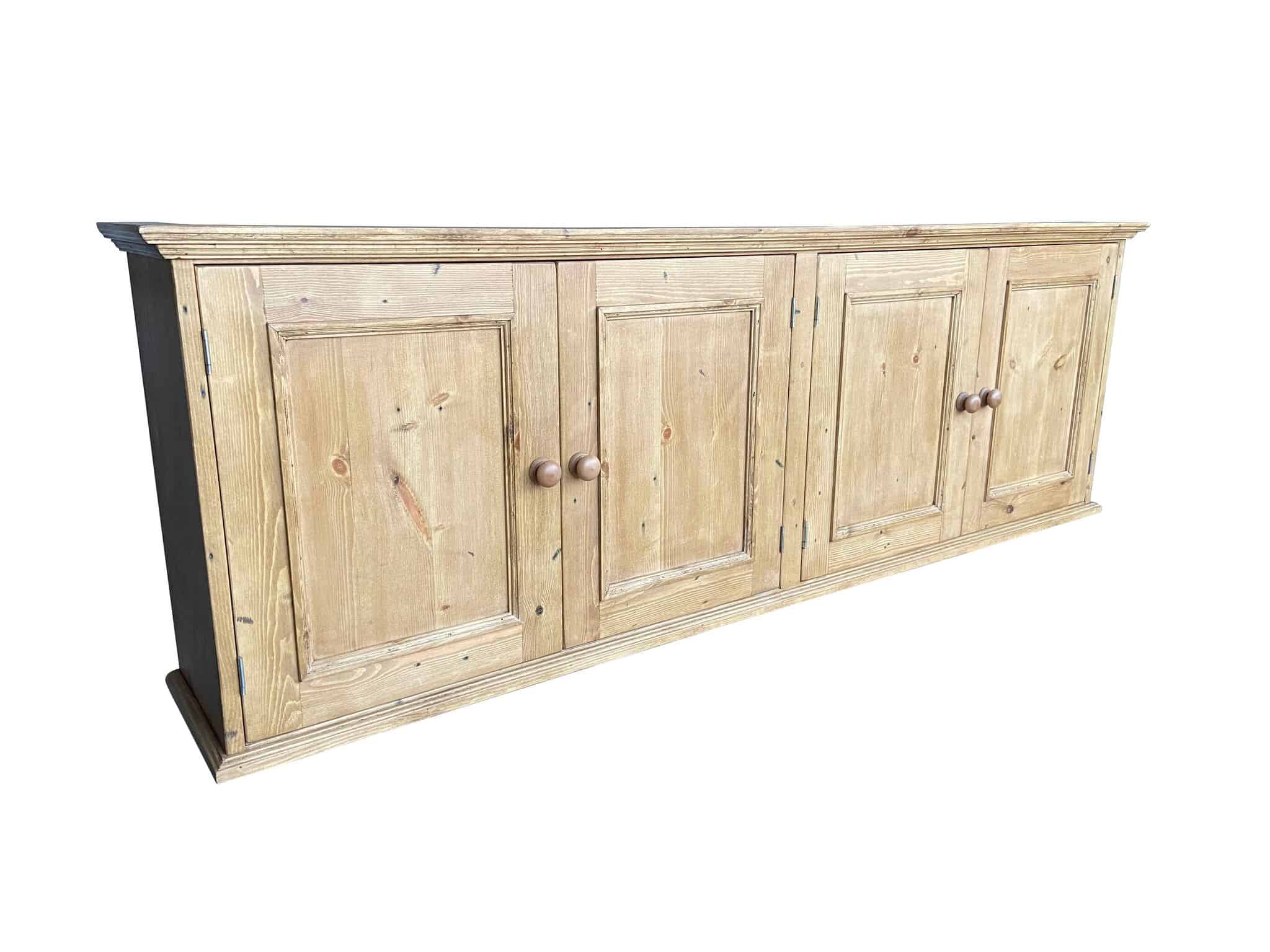 Bespoke Reclaimed Pine Wall Mounted Cupboard Storage Unit