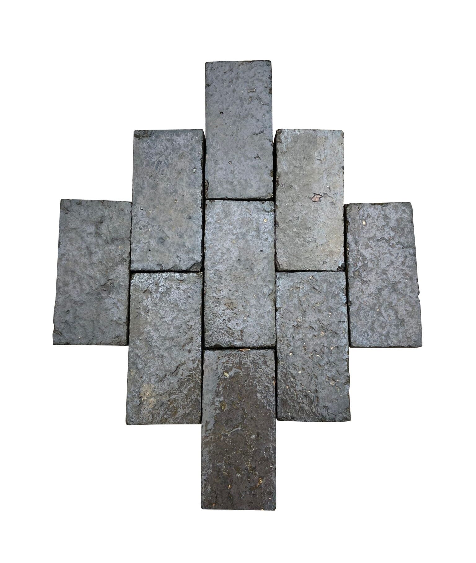Job Lot of 469 Antique Victorian Blue Pavers - 9803