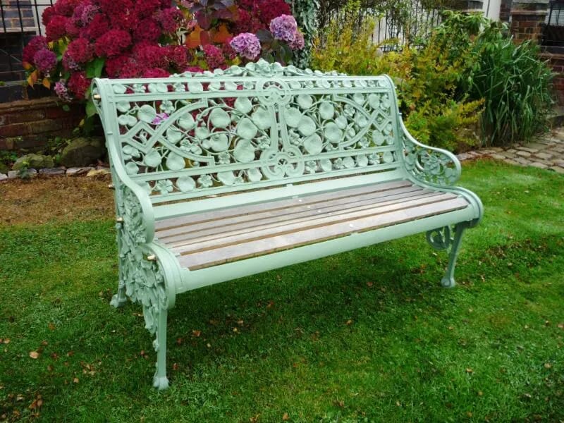 Coalbrookdale Nasturtium antique victorian garden bench  - 3847