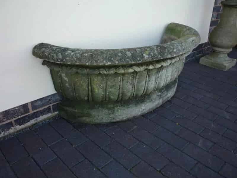 A vintage chilstone Regency garden fluted wall trough