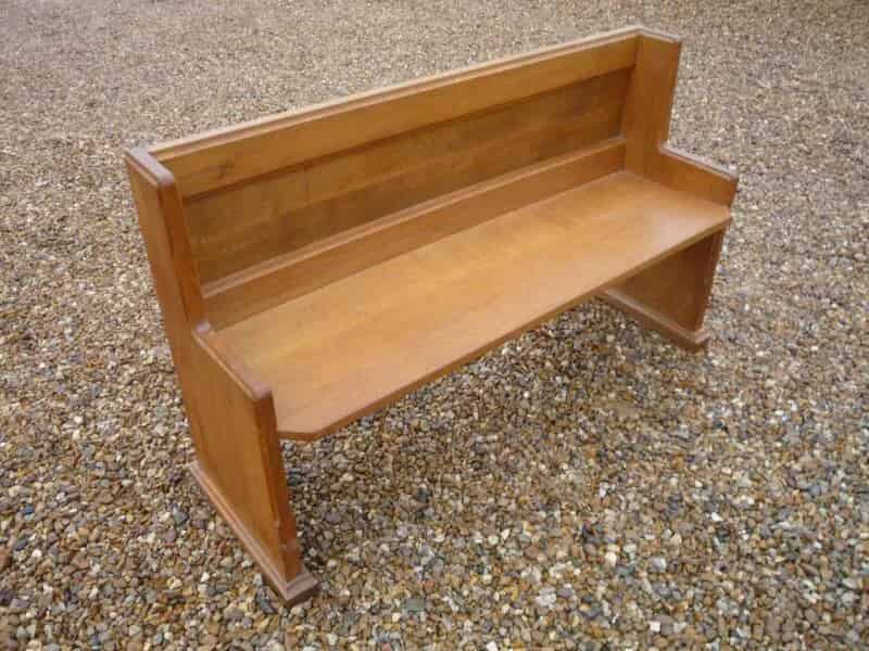 Light Oak Antique Salvaged Church Pew