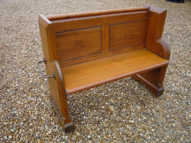 Pitch Pine Antique Reclaimed Church Pew - 4389
