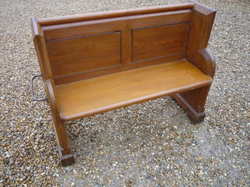 Pitch Pine Antique Reclaimed Chapel Pew - 4394