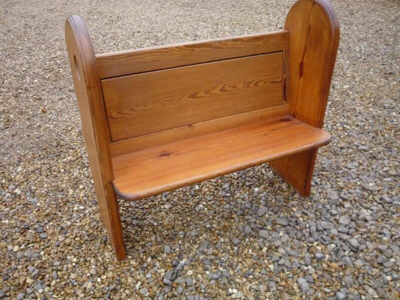 Antique Pitch Pine salvaged Church Pew from Yorkshire - 4391