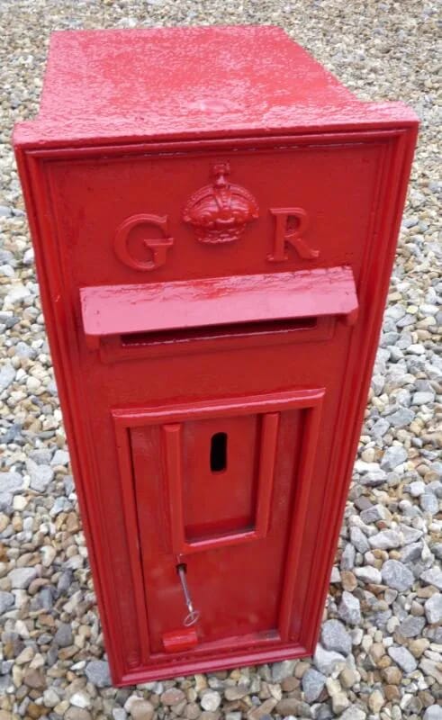 GR post box - reclaimed original cast iron royal mail item - 4216