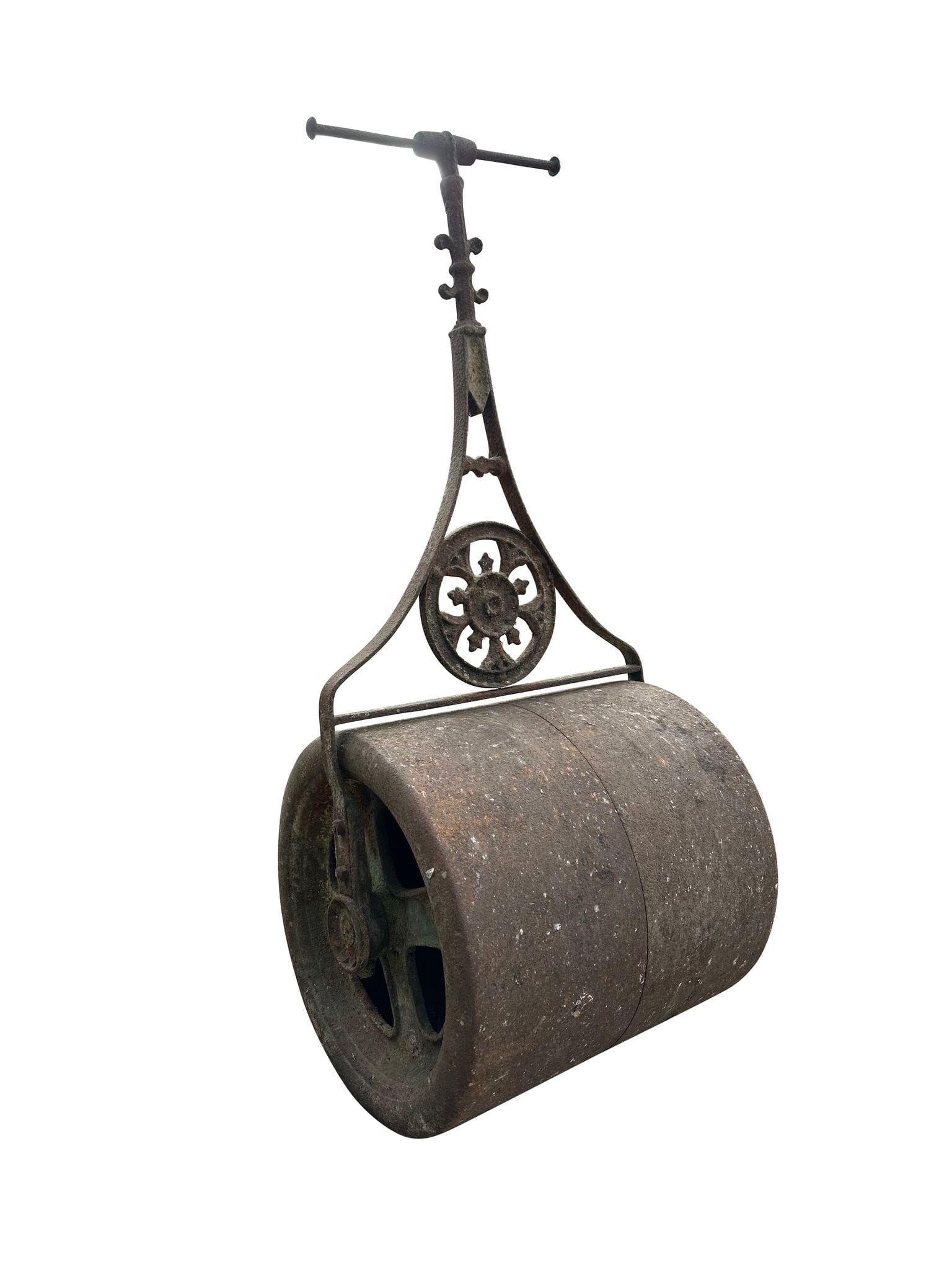 Antique Cast & Wrought Iron Victorian Garden Lawn Roller - 9866