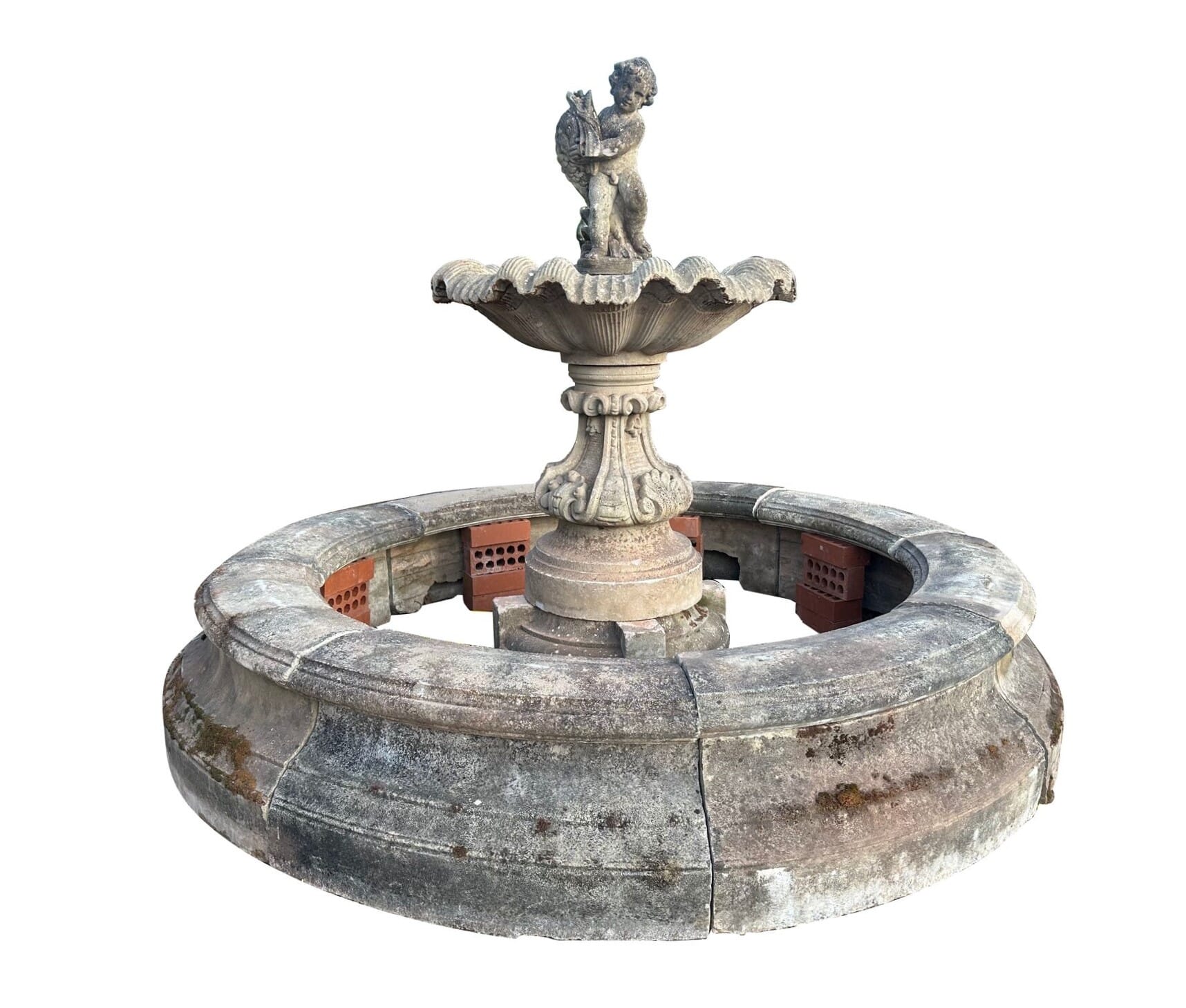 Reclaimed Haddonstone Cast Stone Garden Water Fountain - 9829