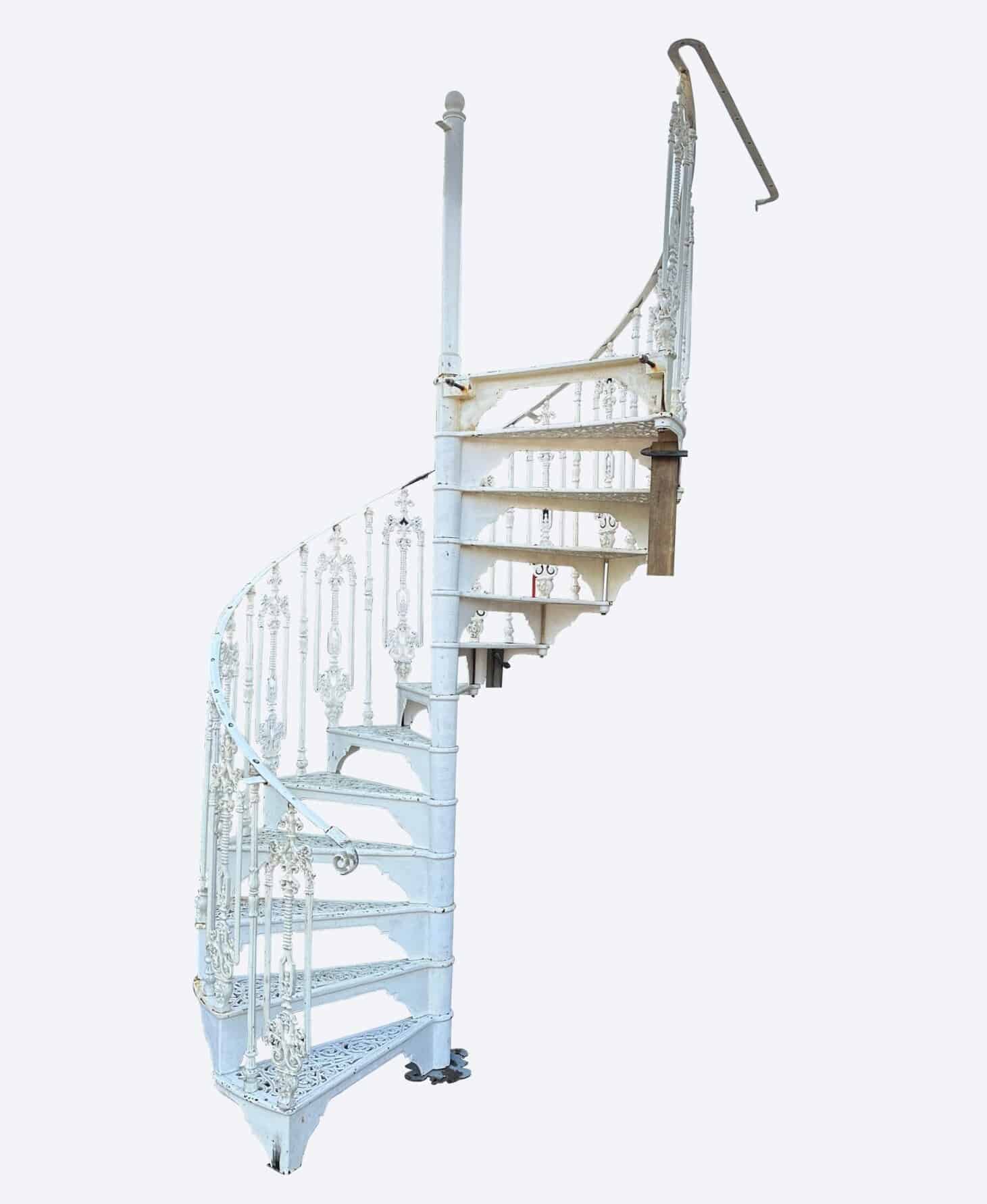 Large Ornate Safety Stairways Cast Iron Spiral Staircase