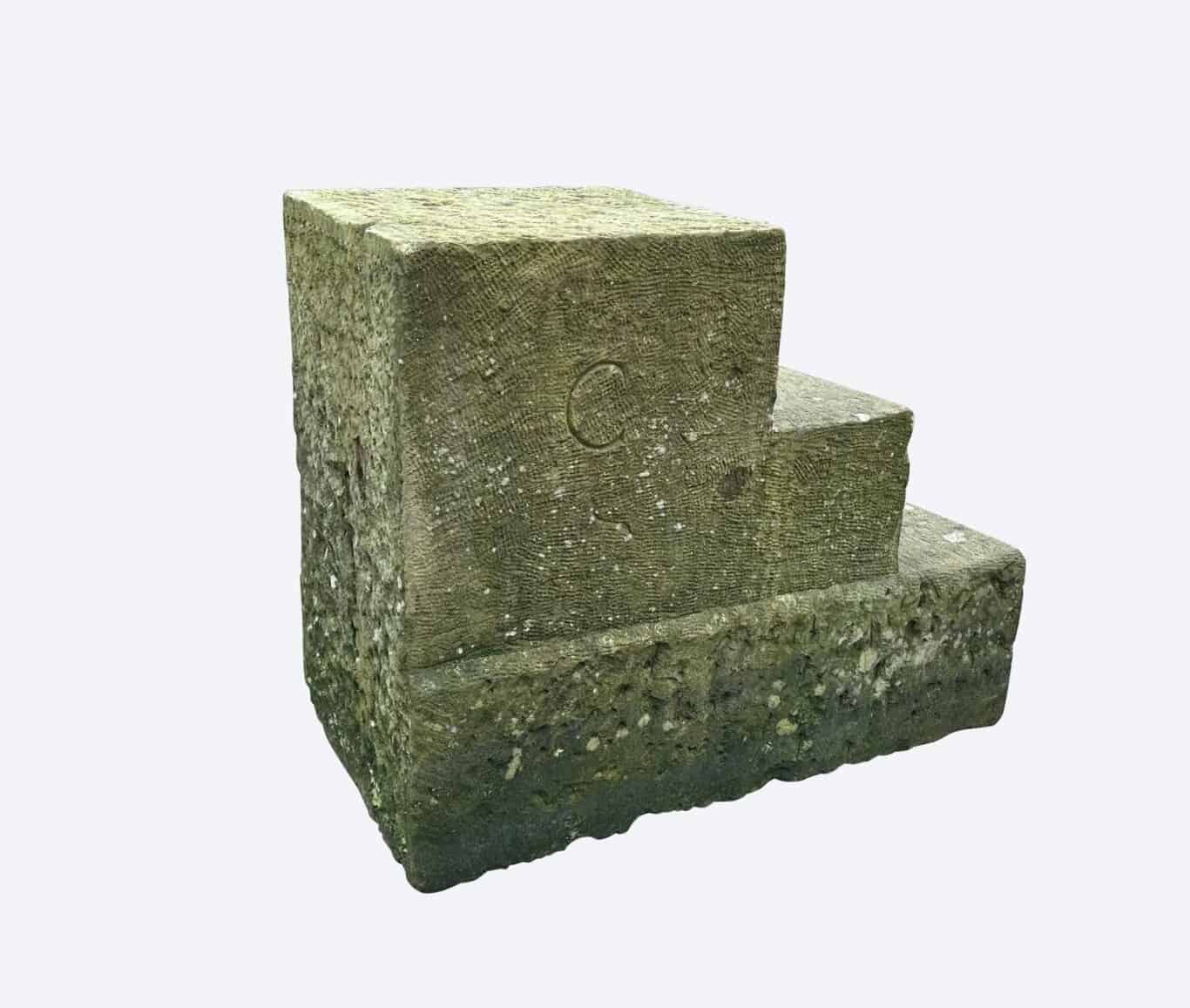 Original Reclaimed Hand Carved Stone Horse Mounting Block