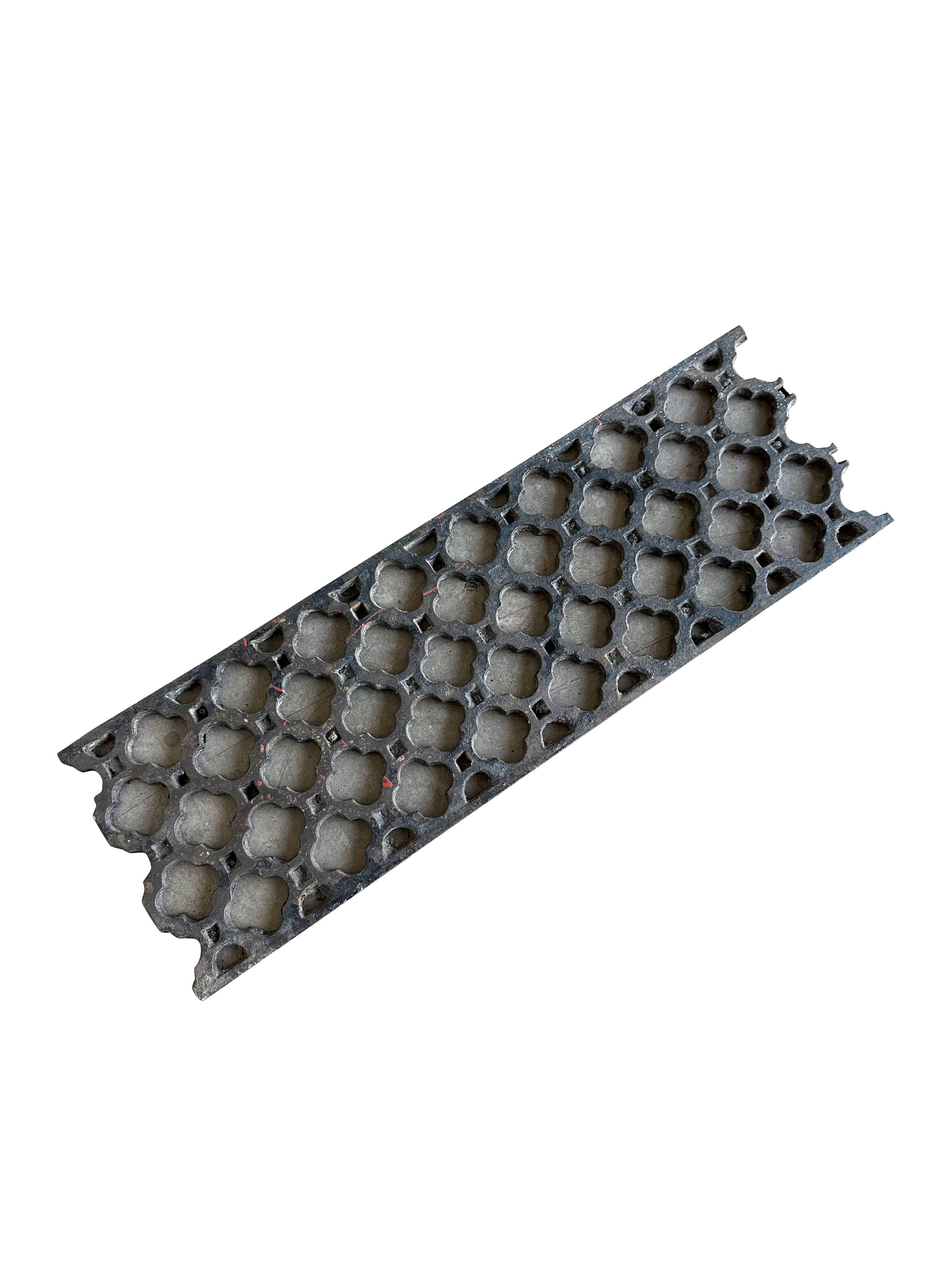 Antique Old Salvaged Cast Iron Floor Grille / Grid