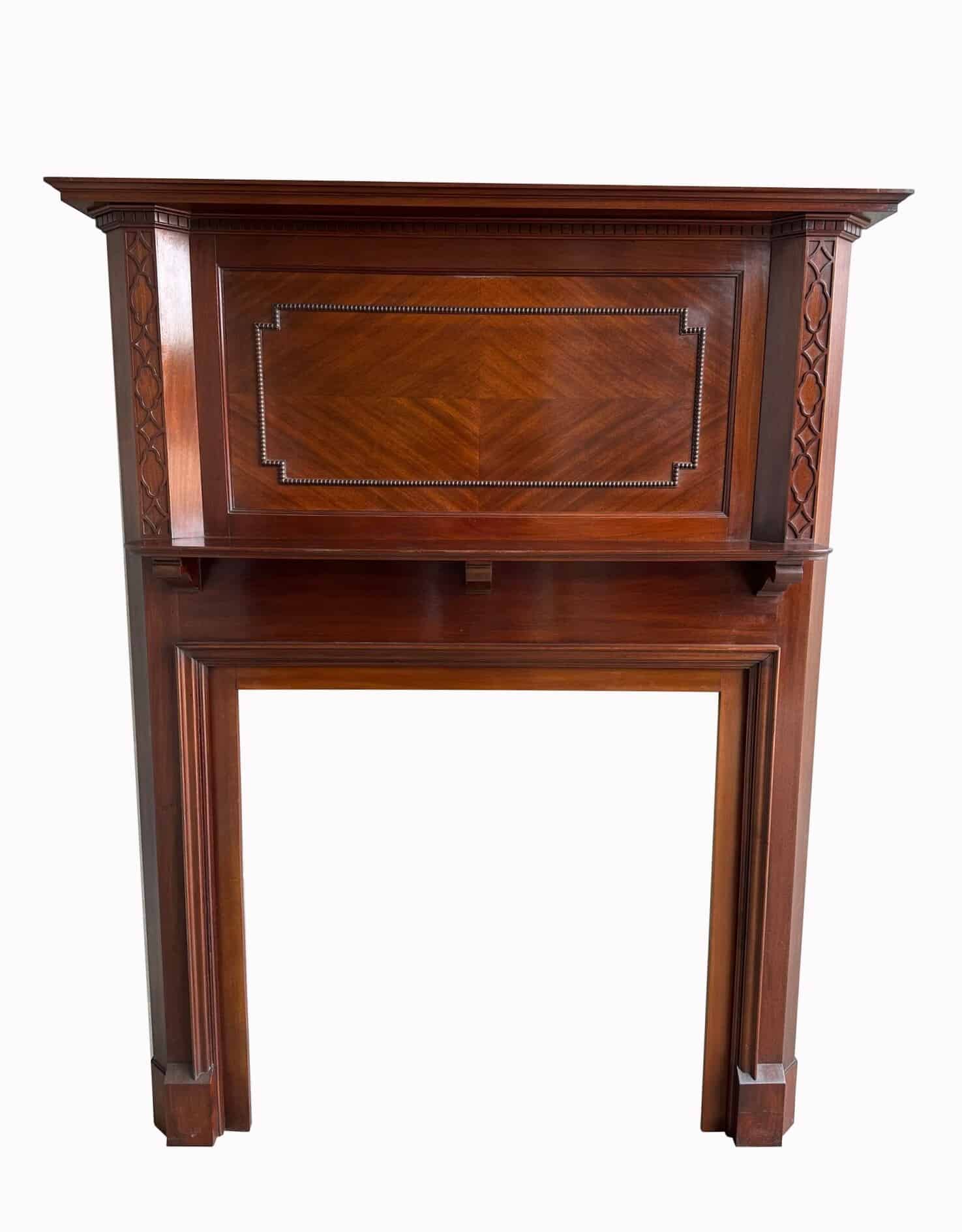 Reclaimed Edwardian Mahogany Living Room Fire Surround