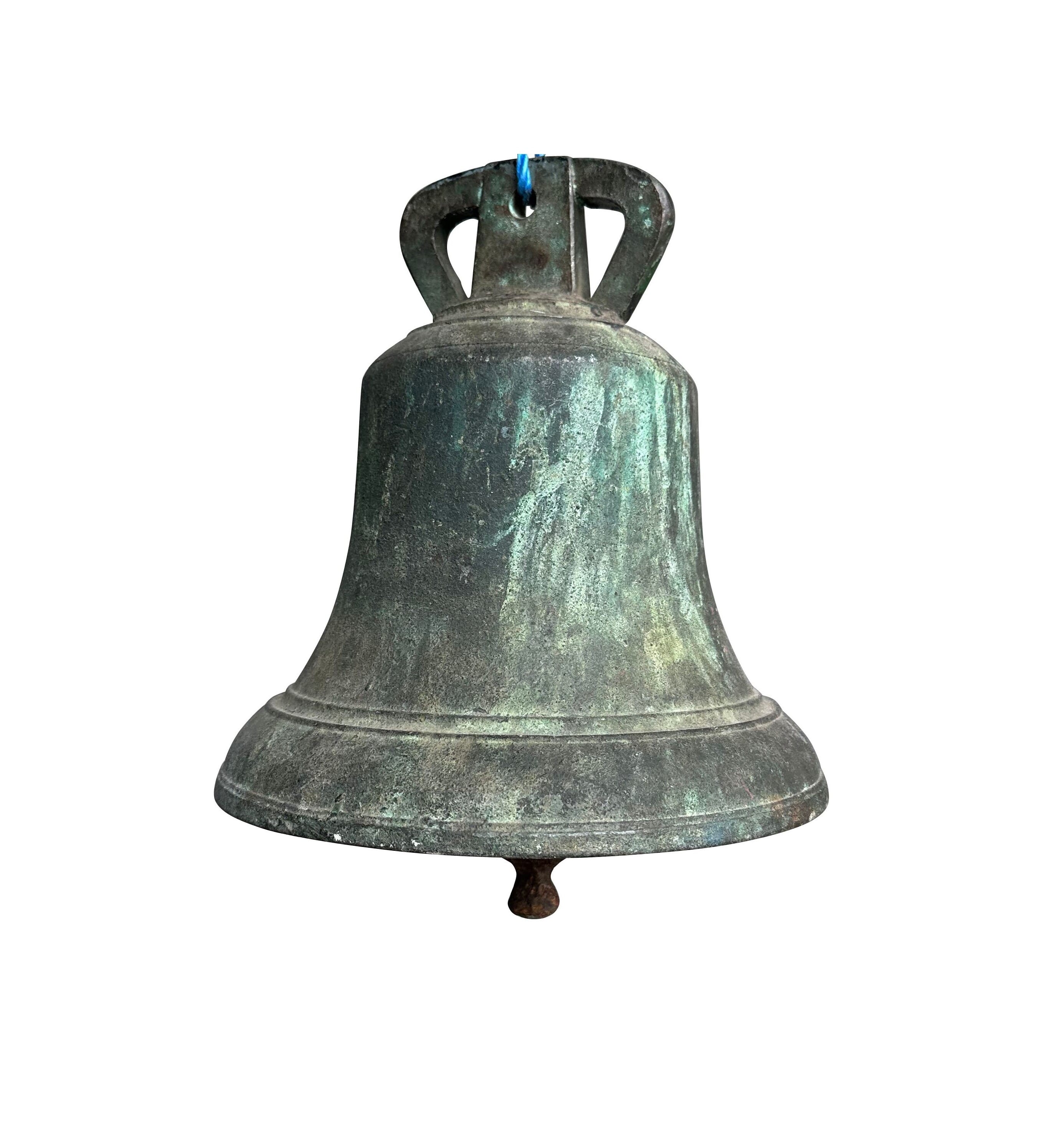 Antique Reclaimed Church Bronze Bell with Clapper - 9887
