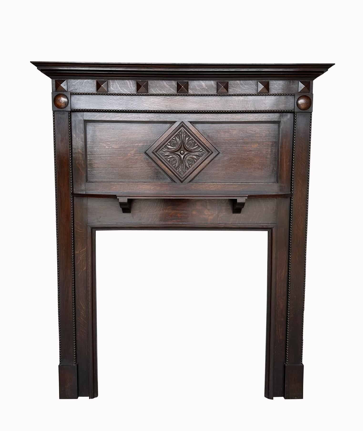 Antique Reclaimed Oak Living Room Fire Surround