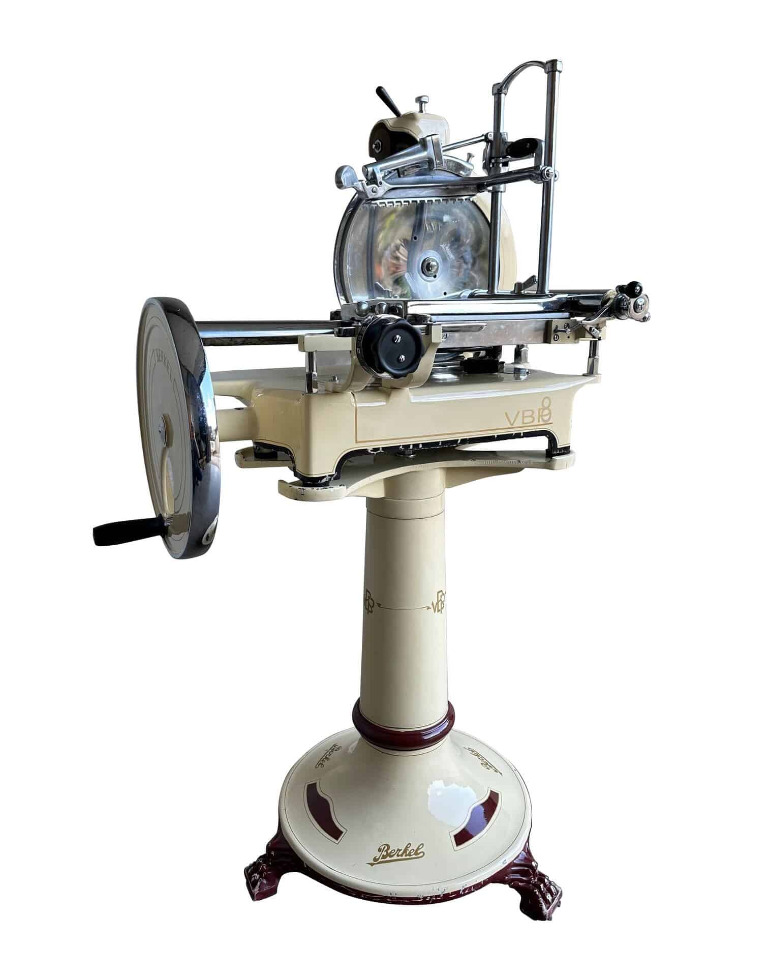 Antique Berkel & Parnalls Bacon Slicer Machine On Stand