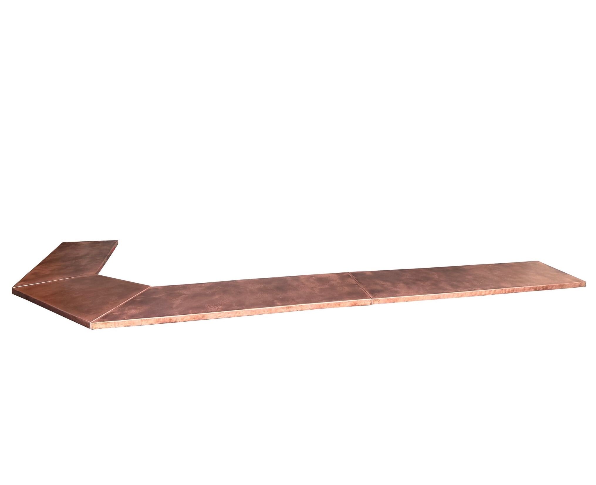Bespoke Antique Copper Restaurant Bar Tops - D2081
