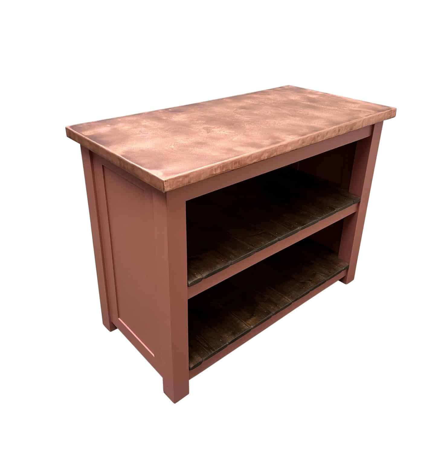 Bespoke Antique Copper Kitchen Unit With Storage