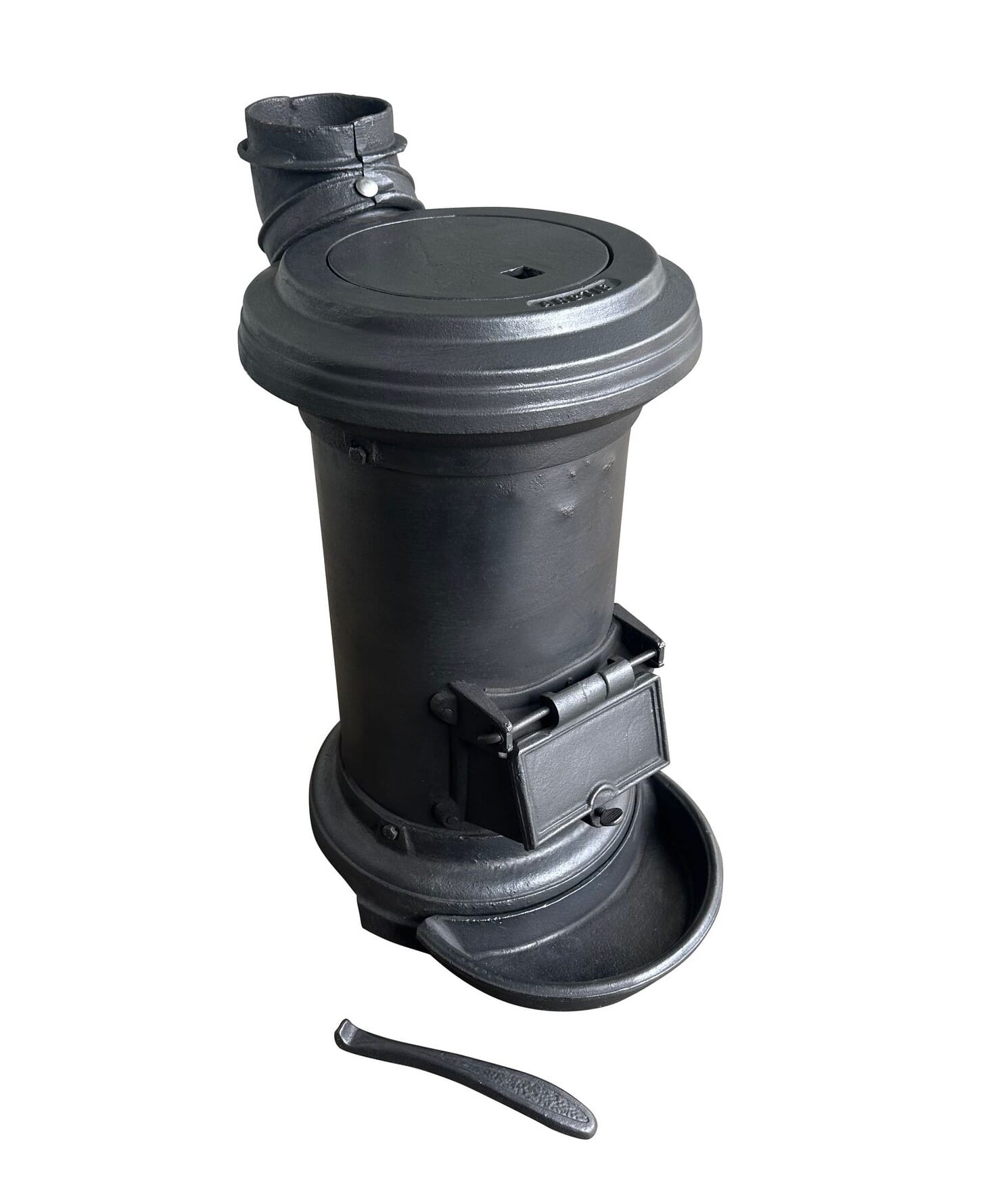 Reclaimed Arctic Cast Iron Stove with Ash Pan - 9763