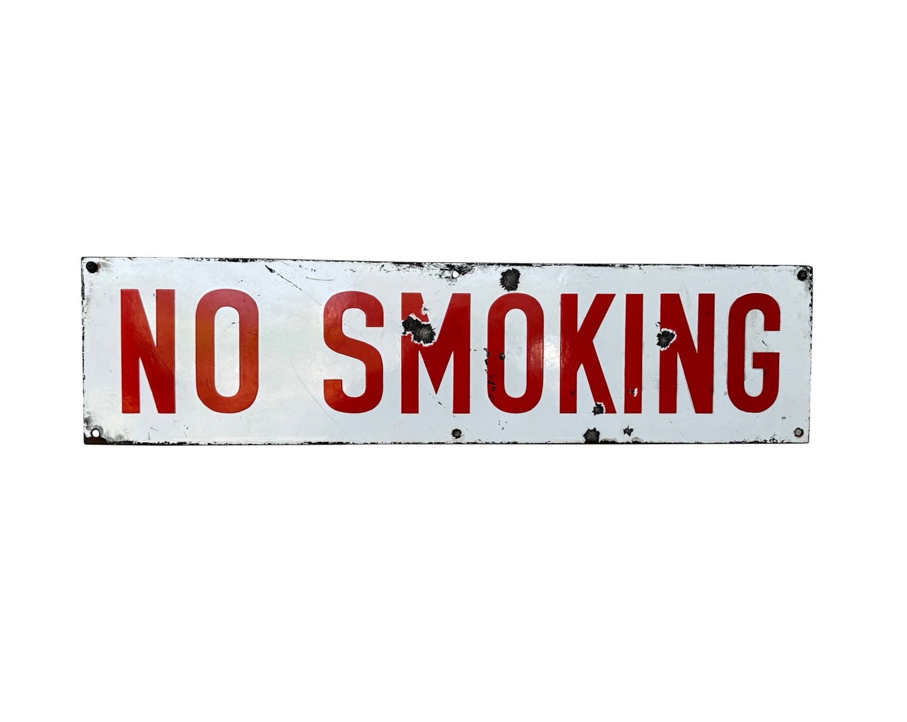 Original Enamel Wall Mounted No Smoking Sign - 9914