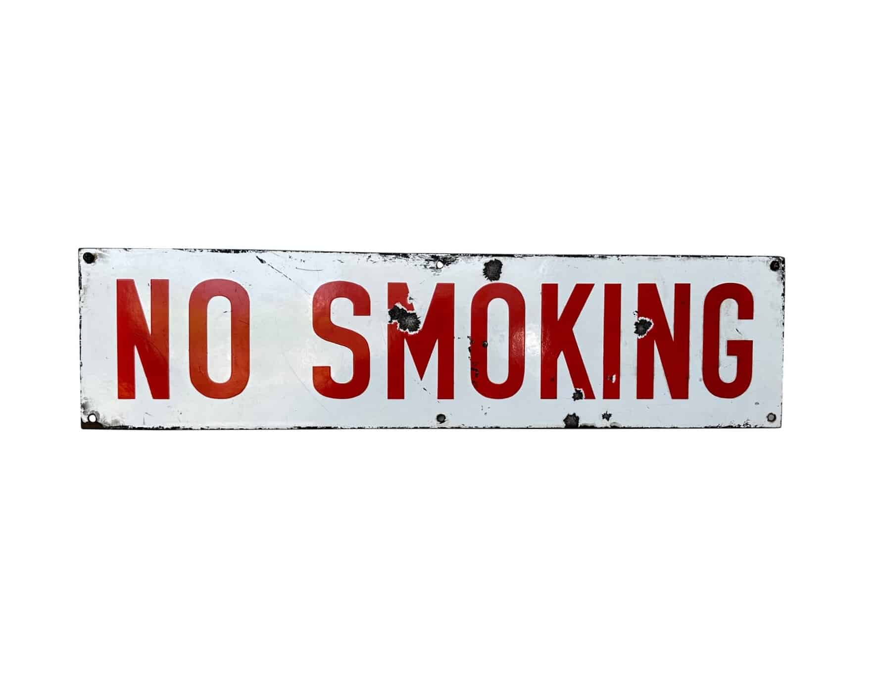 Original Enamel Wall Mounted No Smoking Sign