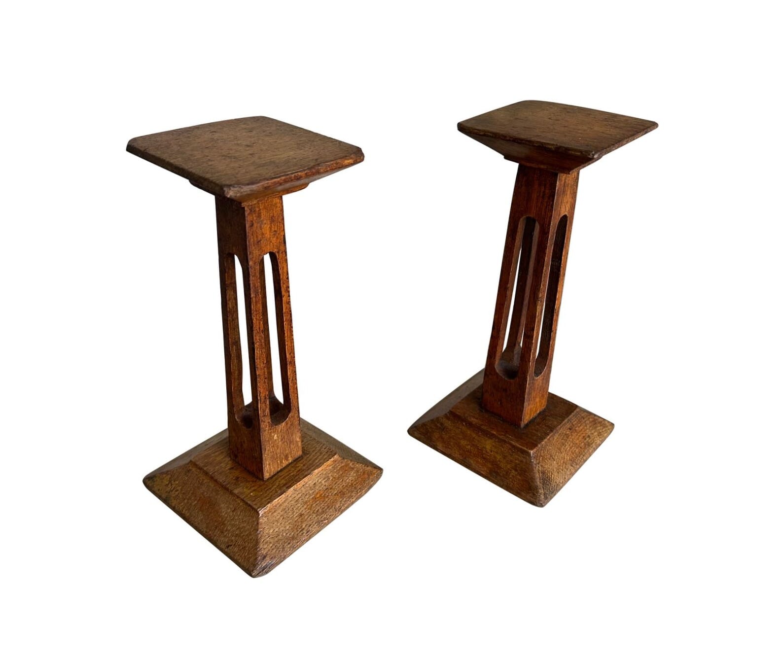 Antique English Oak Small Display Plinths / Stands - 9944