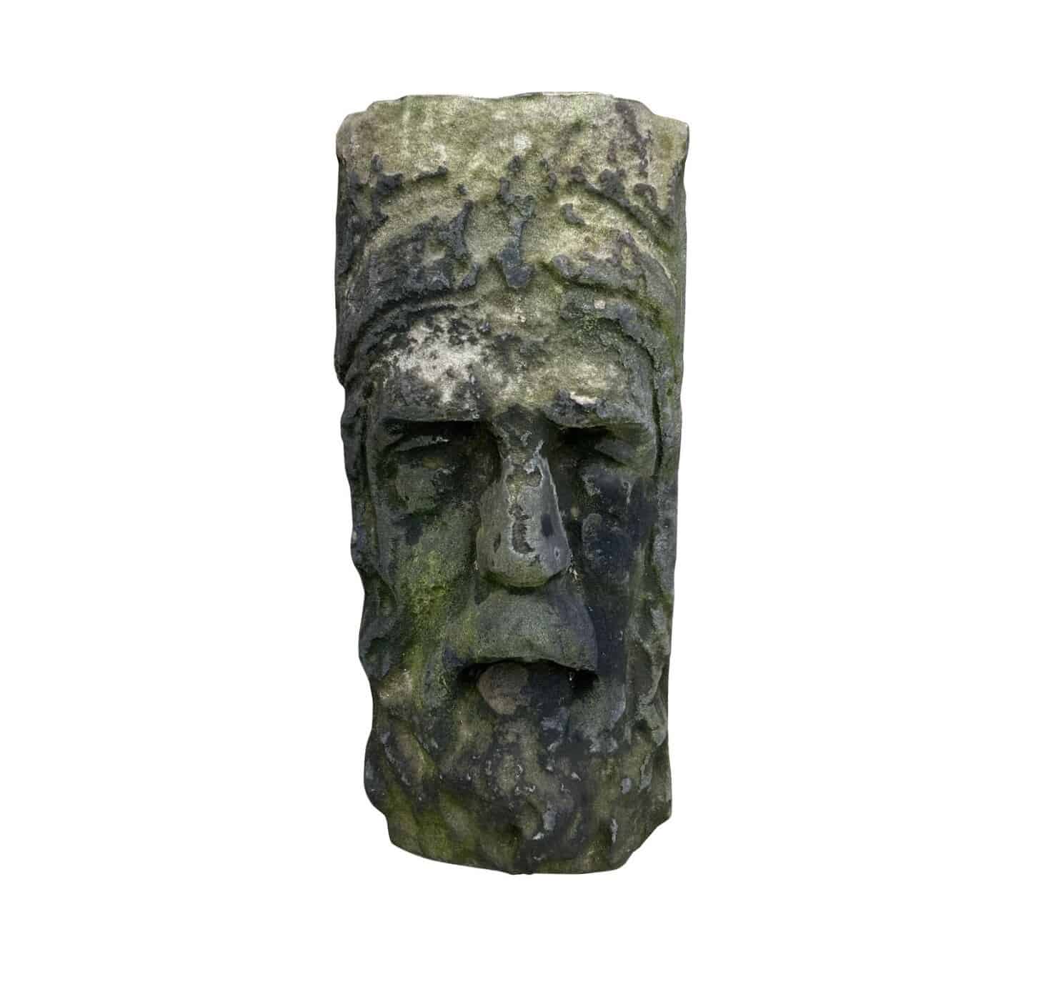 18th Century Stone Face Hand Carved Sculpture