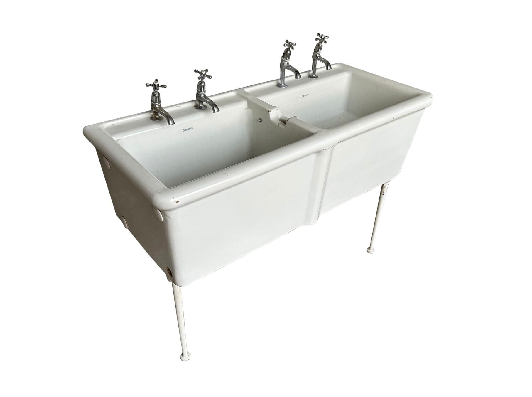 Reclaimed Shanks Laundry / Sink on Cast Iron Legs - 9884