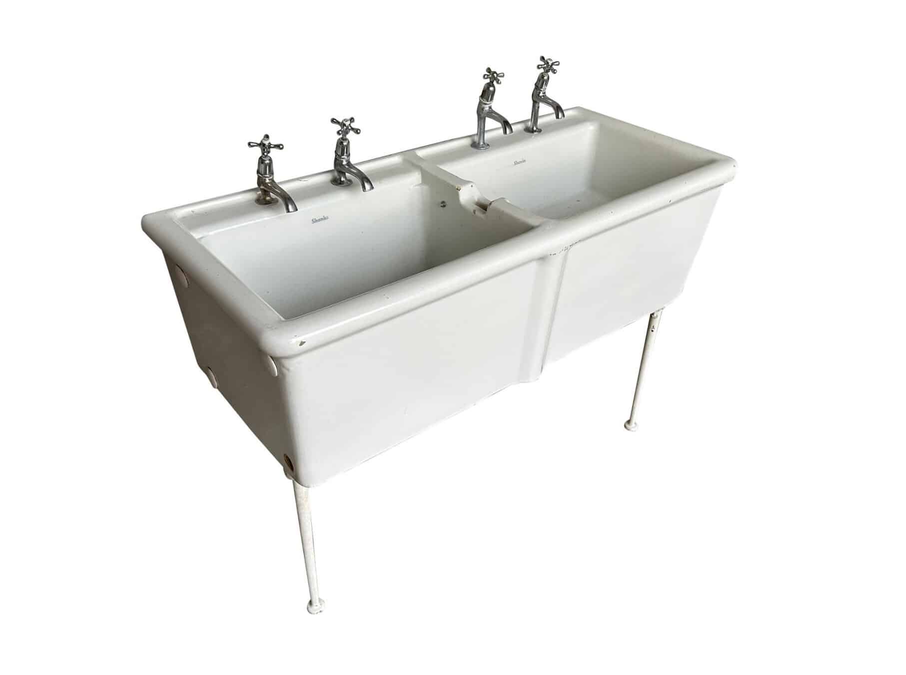 Reclaimed Shanks Laundry / Sink on Cast Iron Legs