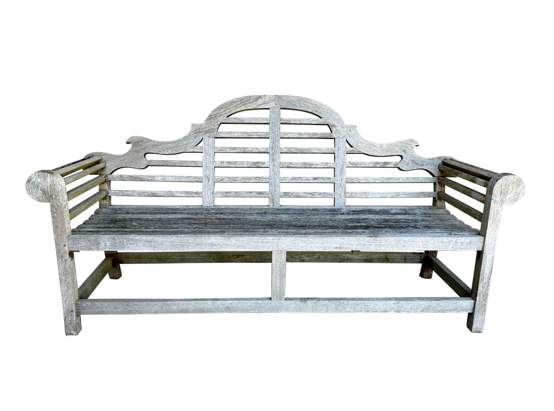 Reclaimed Large Teak Lutyens Garden Bench